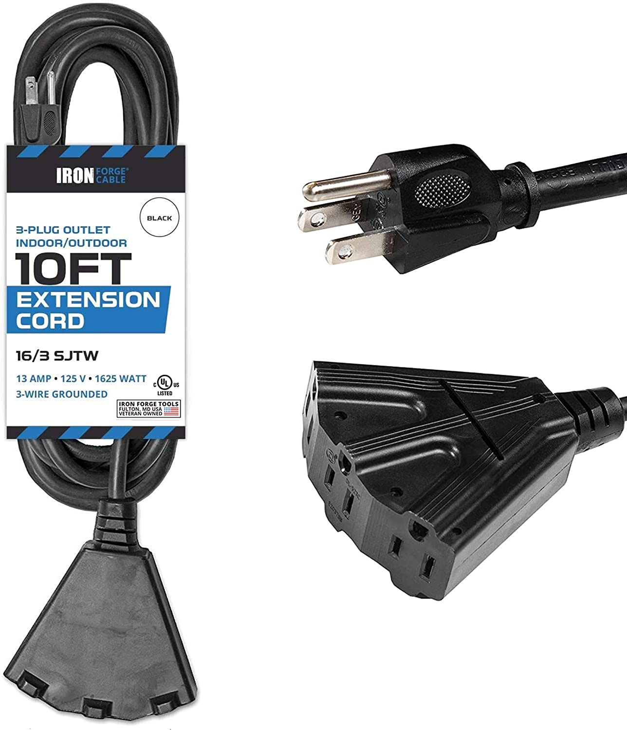 10 black extension cord