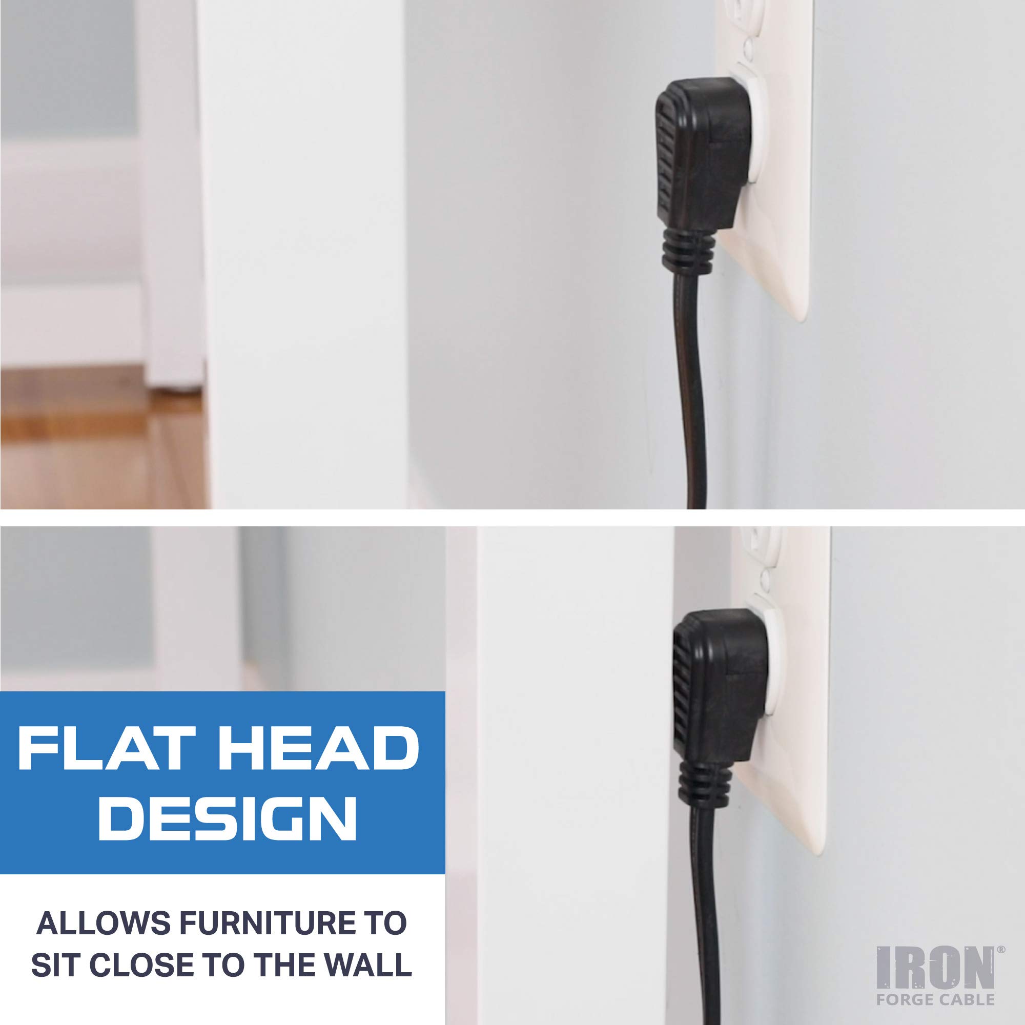 Cable de extensión con bloque de 3 salidas calibre 16 negro - 3, 6, 8, 10, 15 o 25 pies - Imagen 55 de 64