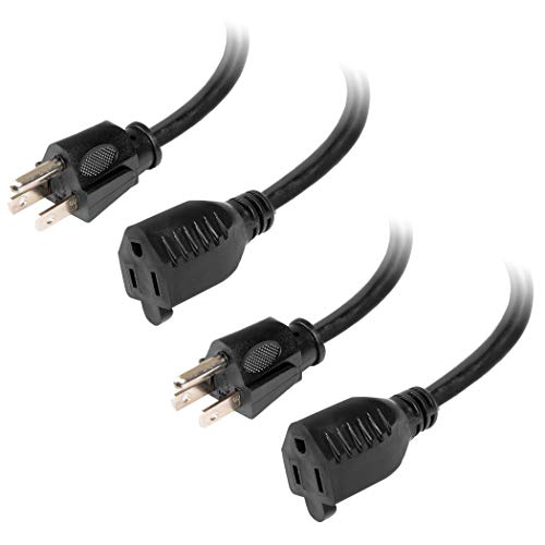 Multipack Outdoor Extension Cord Black - Available In 1 3 6 8 19 15 25 50 100 ft