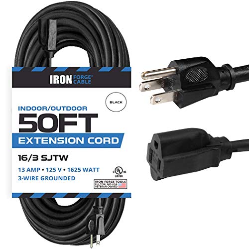 Cable de extensión para exteriores - 16/3 negro resistente 6,8,10,15,25,50,100 pies de largo - Imagen 9 de 30