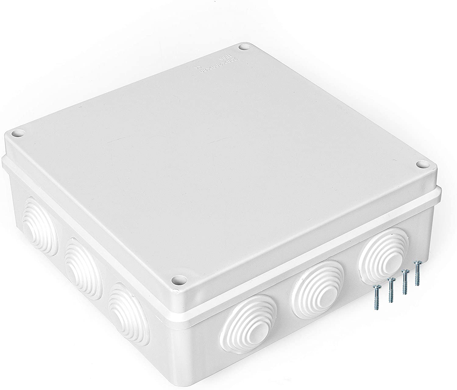 Outdoor Electrical Junction Box 8 x 8 Inch Waterproof Plastic Box