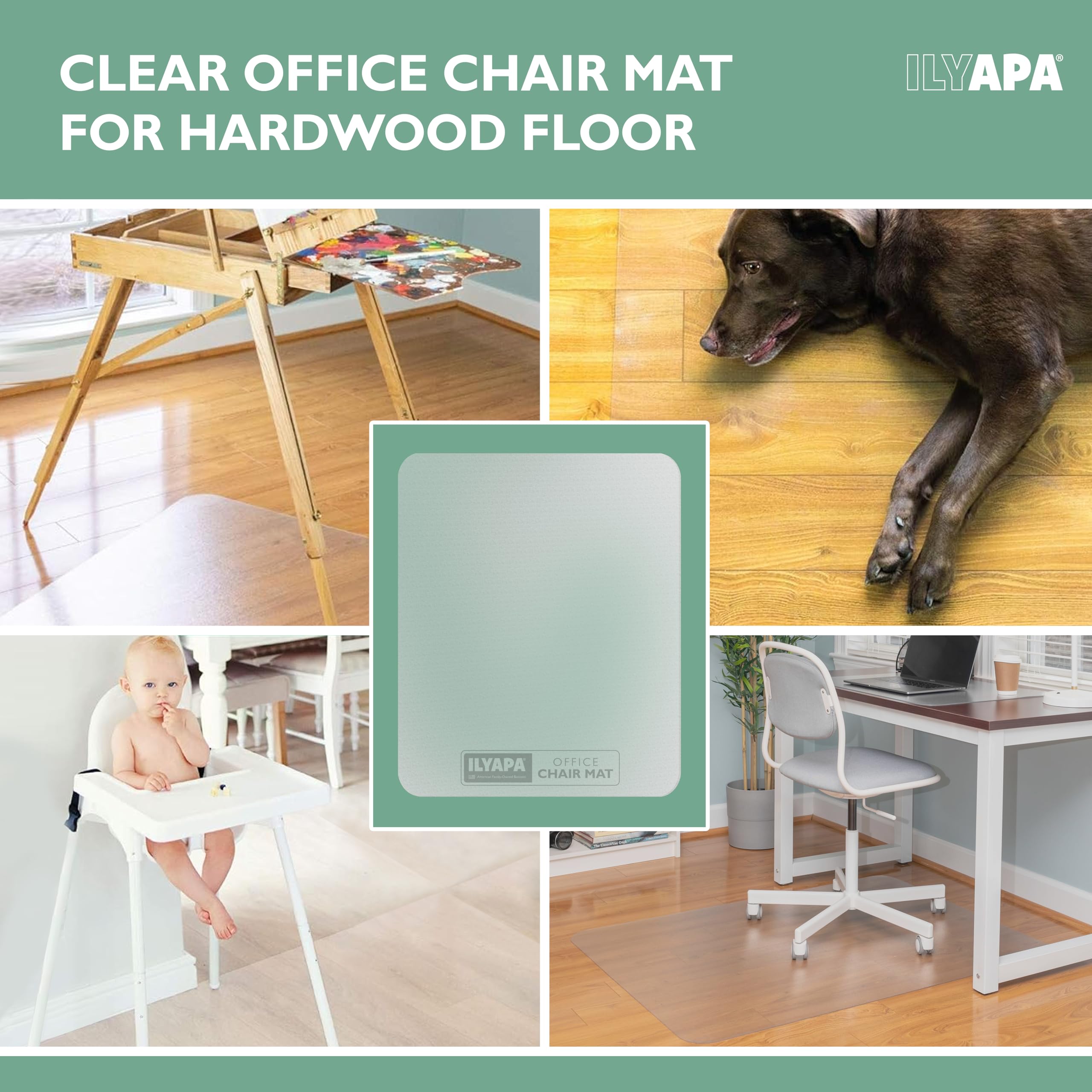 Bürostuhlmatte für harte Böden - klare Hartholzmatte für Schreibtischstühle - Bild 29 von 36