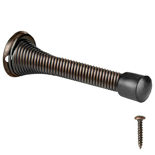 10 Pack of Oil Rubbed Bronze Spring Door Stops 3 1/4 Inch Heavy Duty