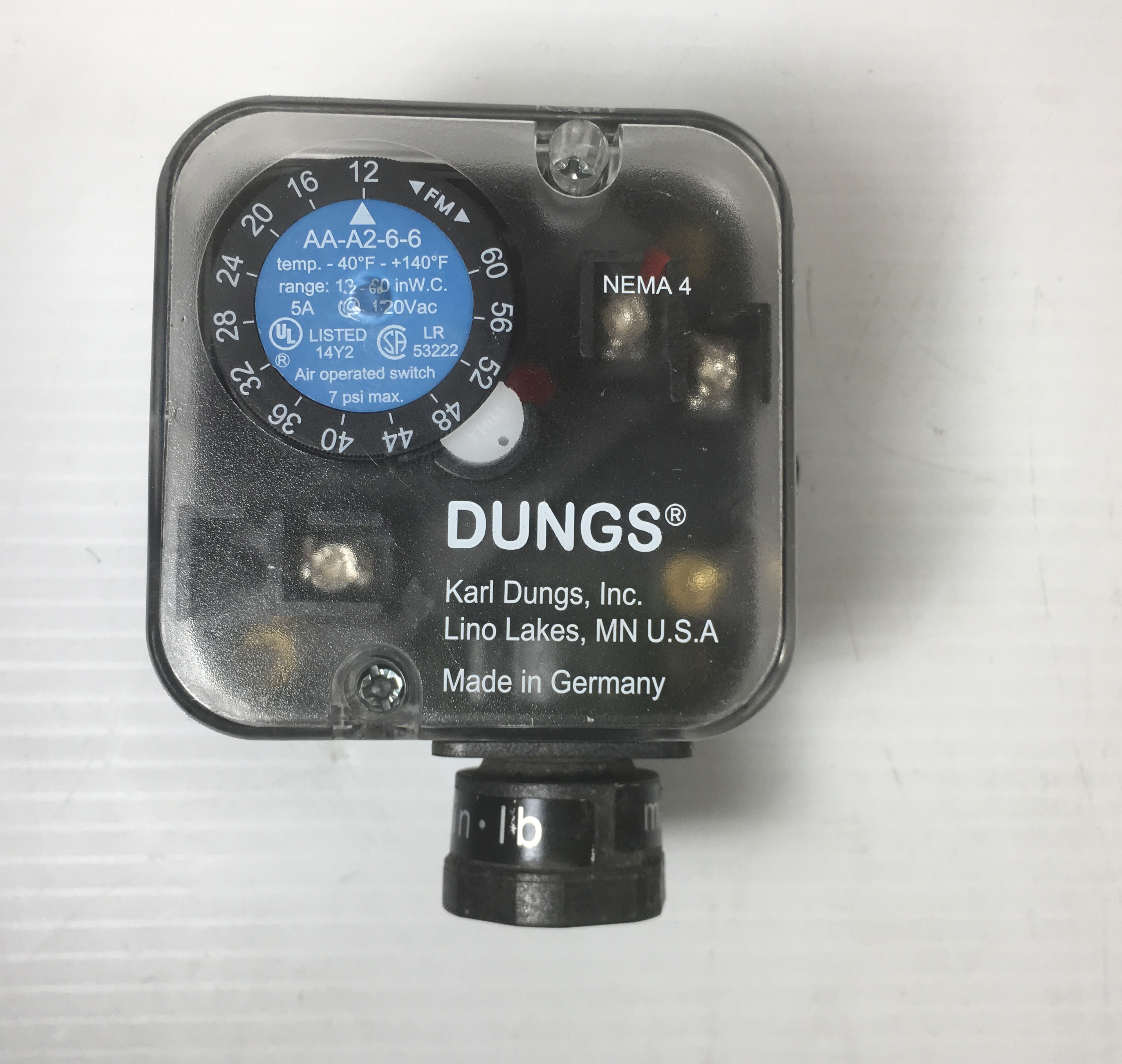 Dungs Air Pressure Switch F6044132 1260 inW.C. eBay