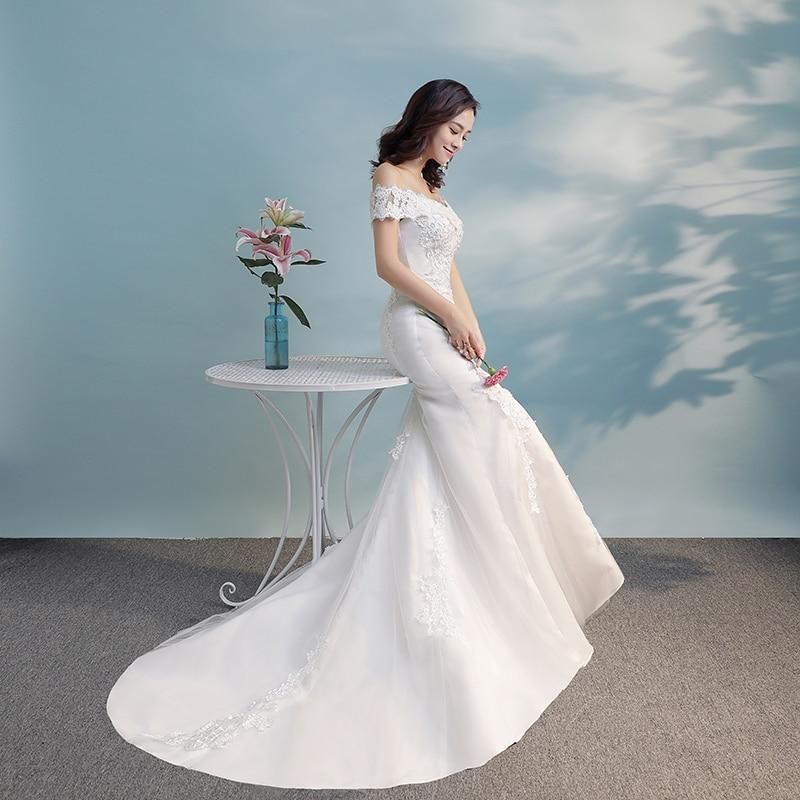 mermaid sweep train dress Trumpet-Mermaid Sweep-Brush Train Stretch Satin Wedding Dress COCOMELODY CW3310, 25 Days / Ivory / US8-UK10-EUR38