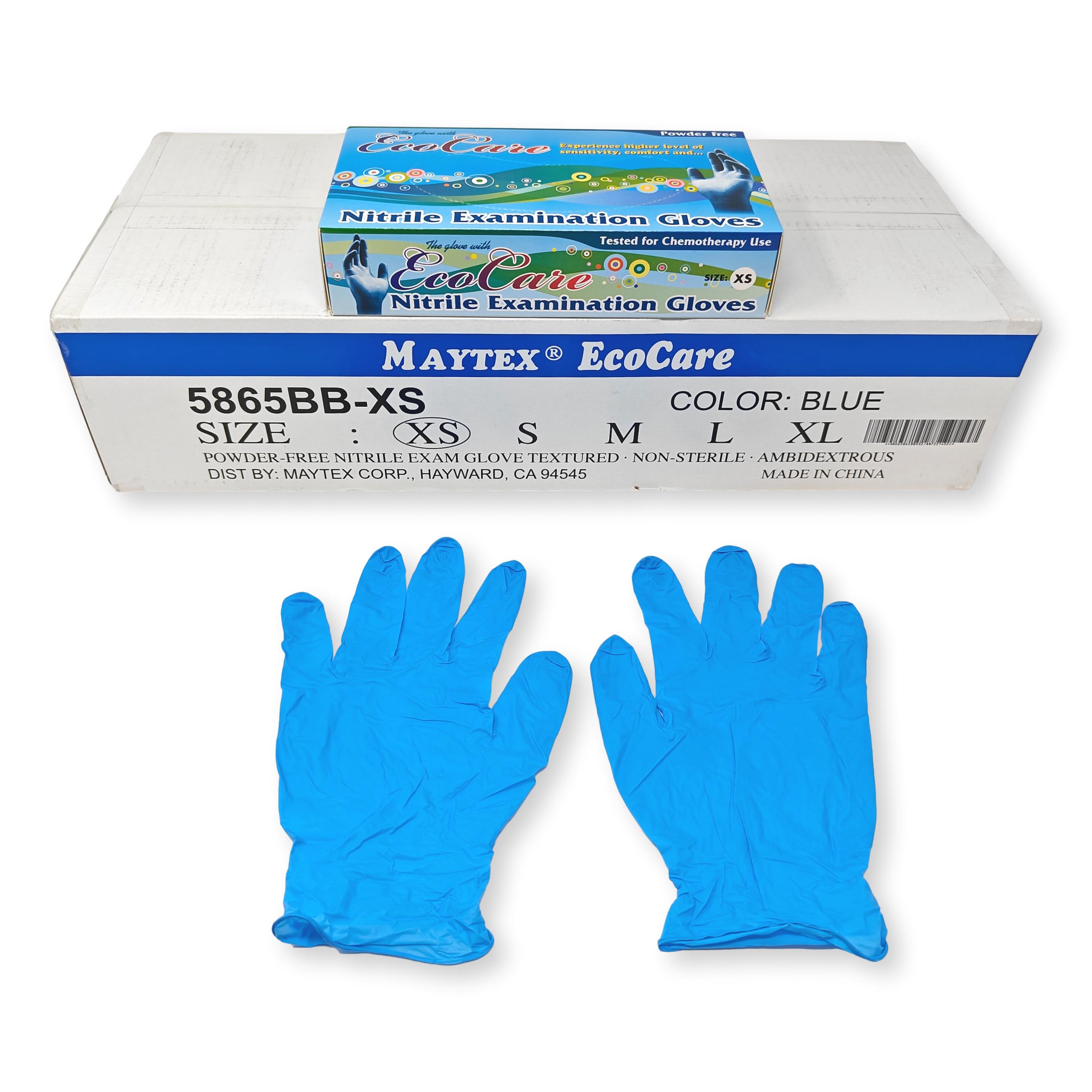 EcoCare™ 3 mil Nitrile Powder Free Exam Gloves. Case of 1,000
