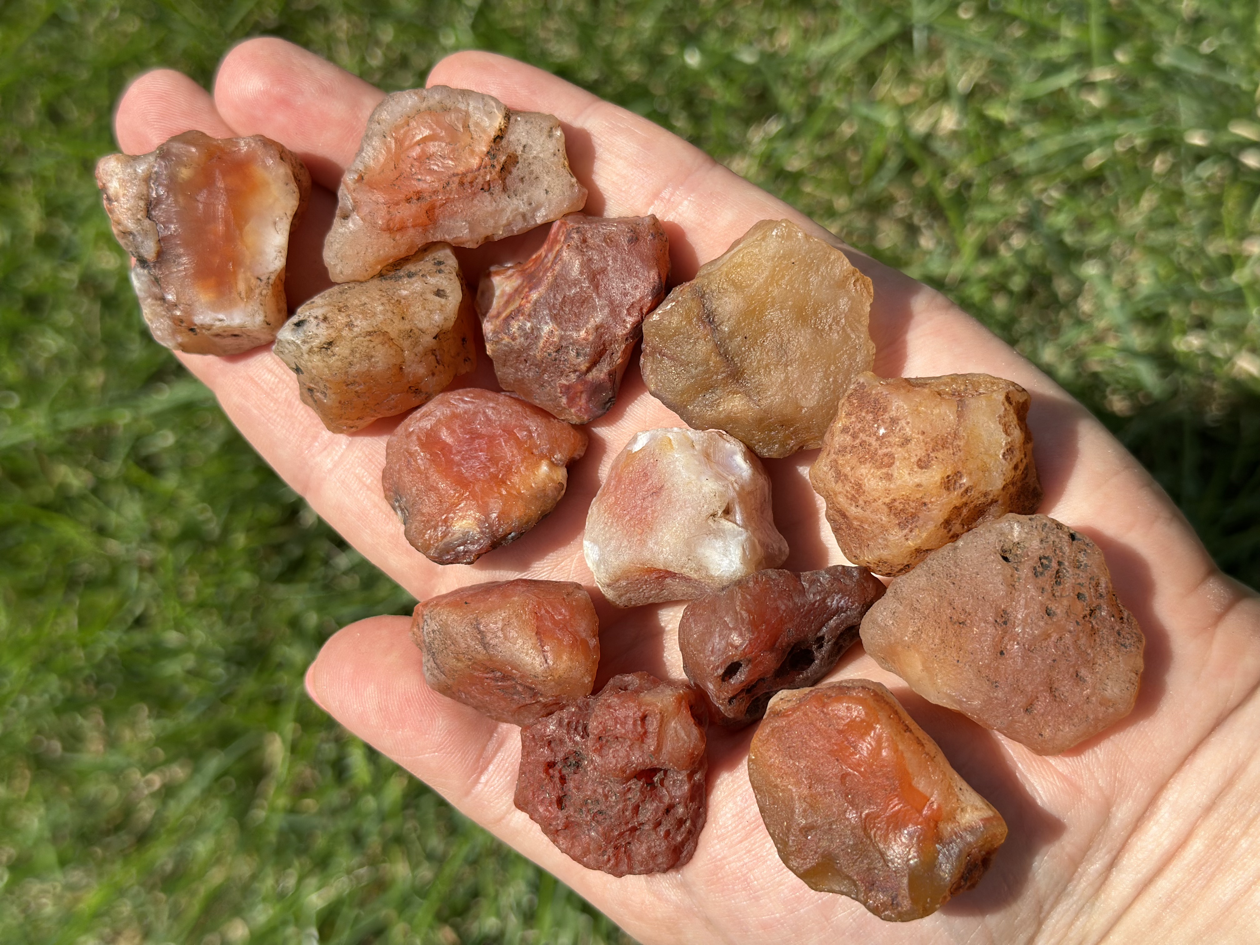 Karneol-Rohstein - Klasse B, natürlicher Karneol aus Madagaskar - Bild 13 von 27