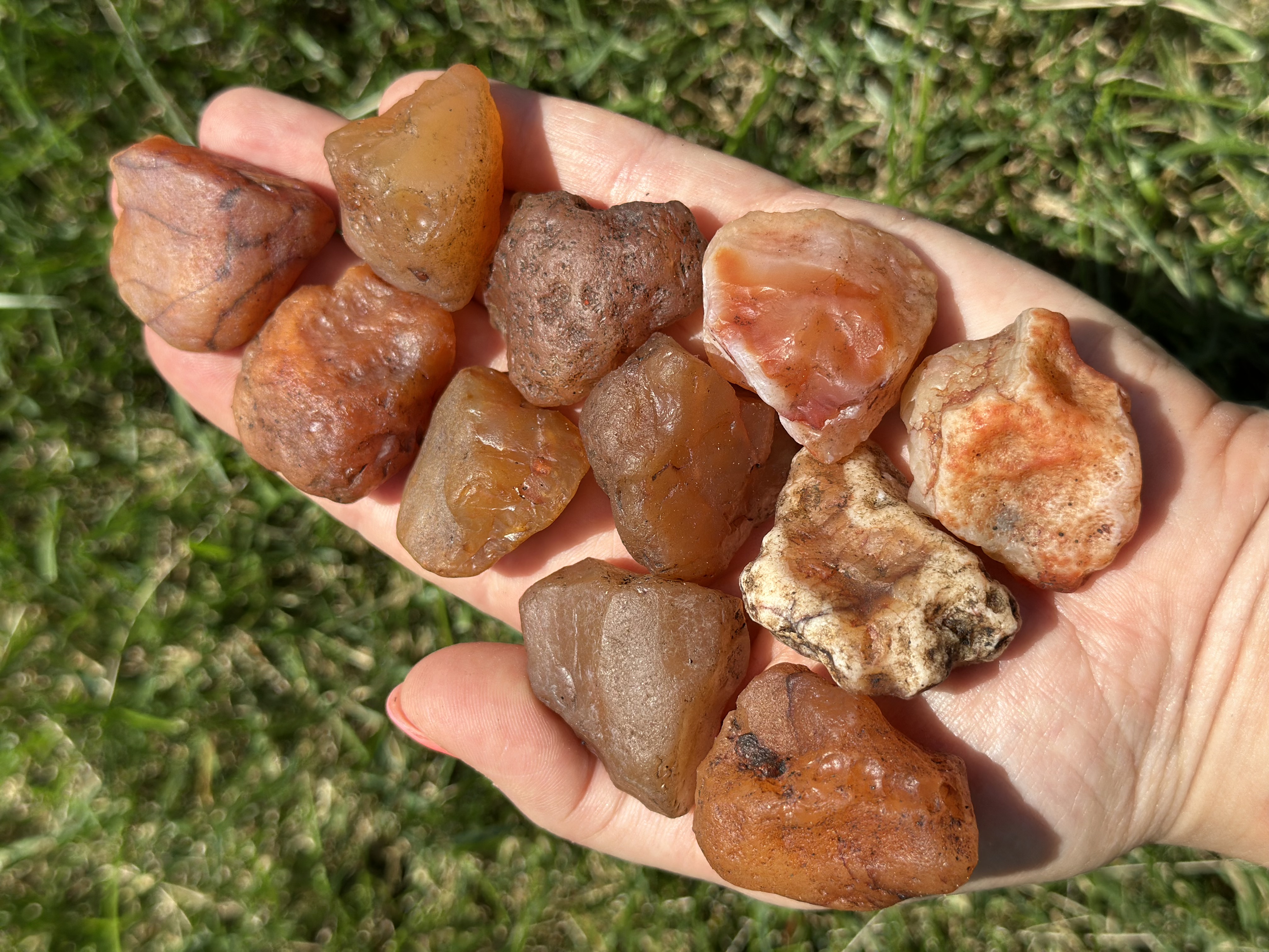 Karneol-Rohstein - Klasse B, natürlicher Karneol aus Madagaskar - Bild 15 von 27