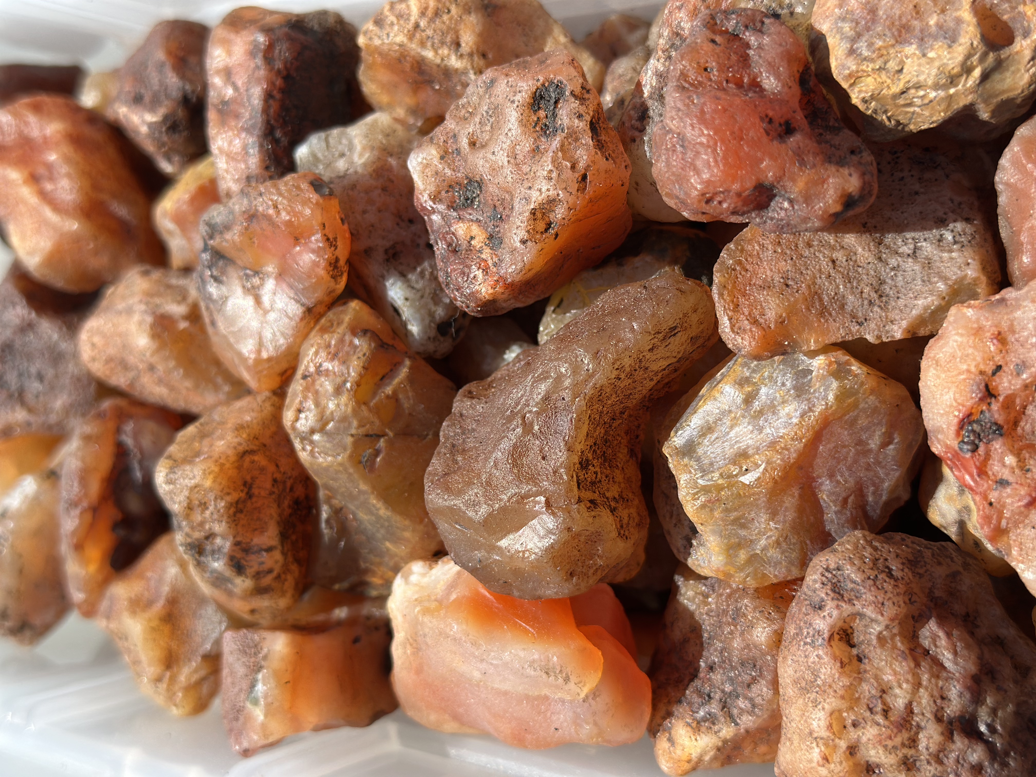 Karneol-Rohstein - Klasse B, natürlicher Karneol aus Madagaskar - Bild 16 von 27