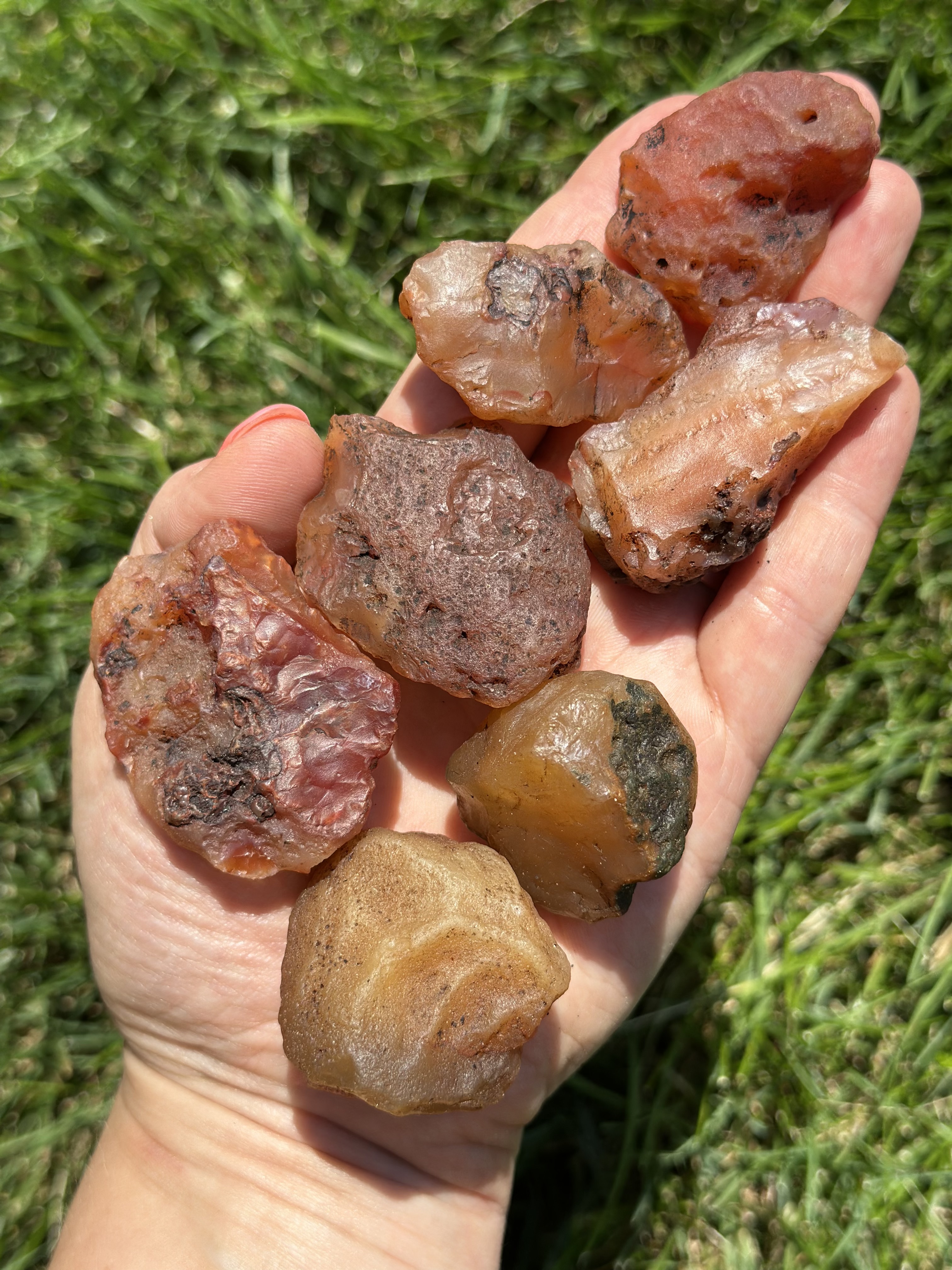 Karneol-Rohstein - Klasse B, natürlicher Karneol aus Madagaskar - Bild 18 von 27