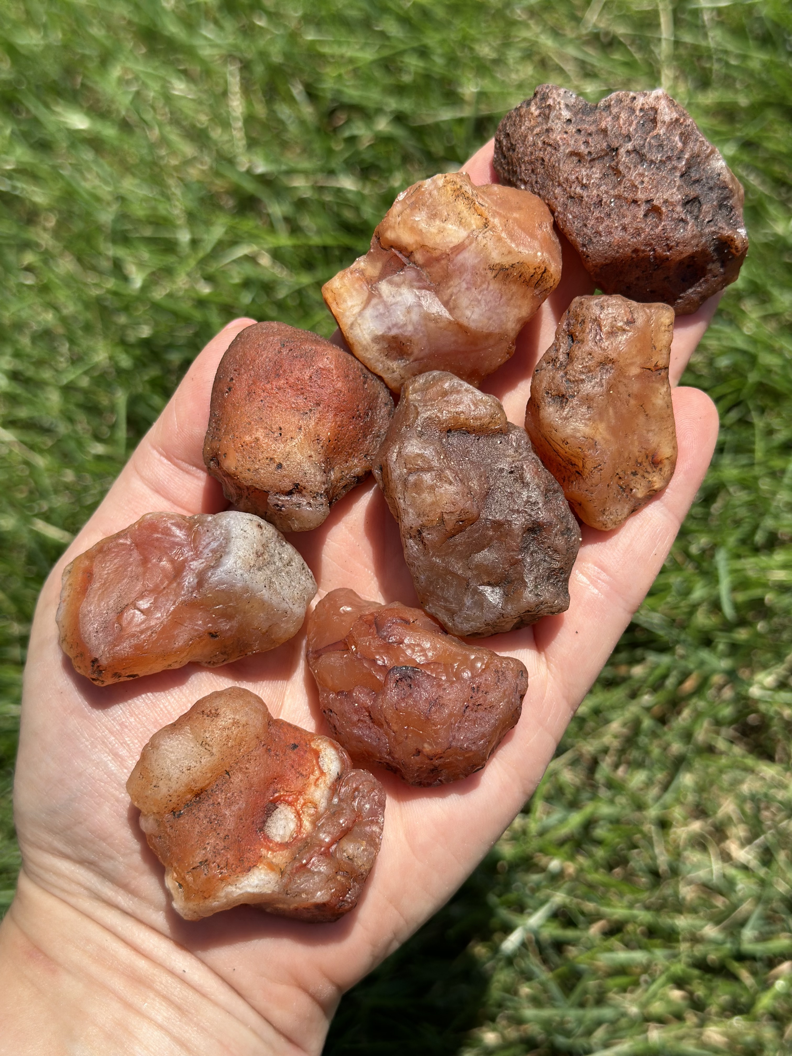 Karneol-Rohstein - Klasse B, natürlicher Karneol aus Madagaskar - Bild 22 von 27