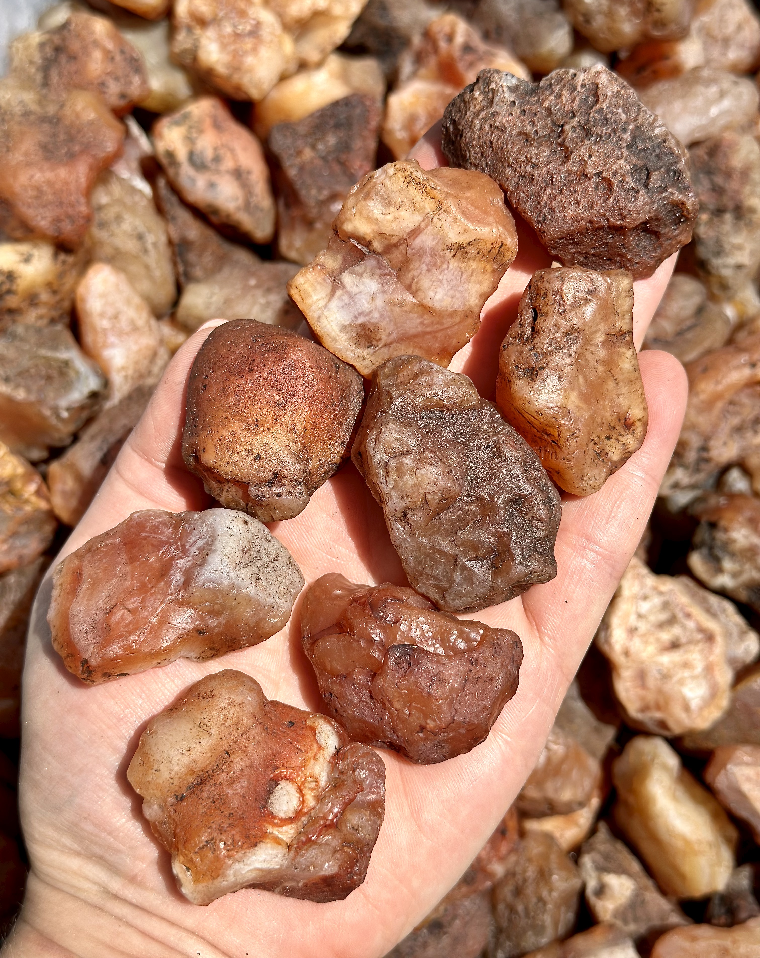 Karneol-Rohstein - Klasse B, natürlicher Karneol aus Madagaskar - Bild 21 von 27