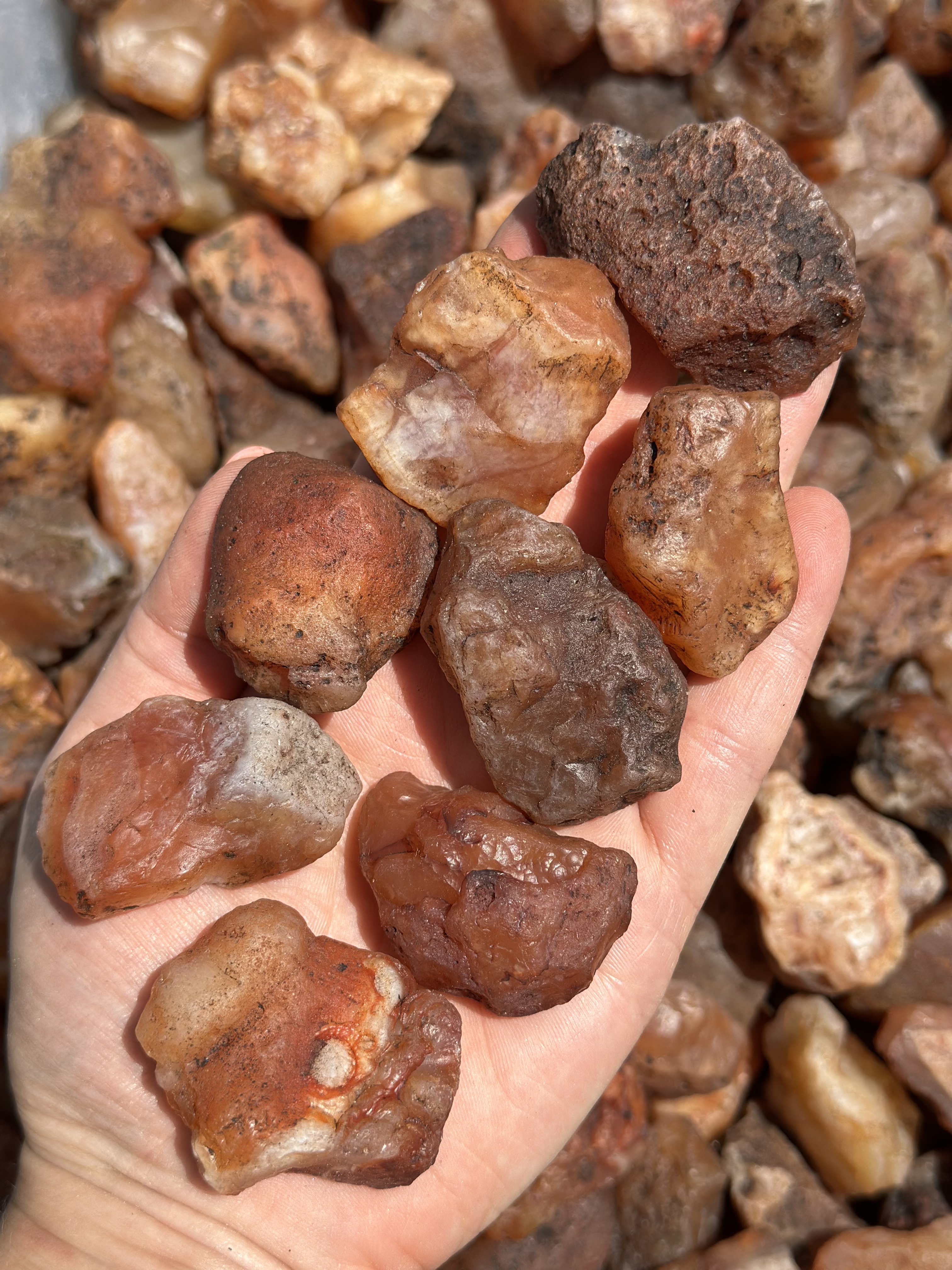 Karneol-Rohstein - Klasse B, natürlicher Karneol aus Madagaskar - Bild 27 von 27