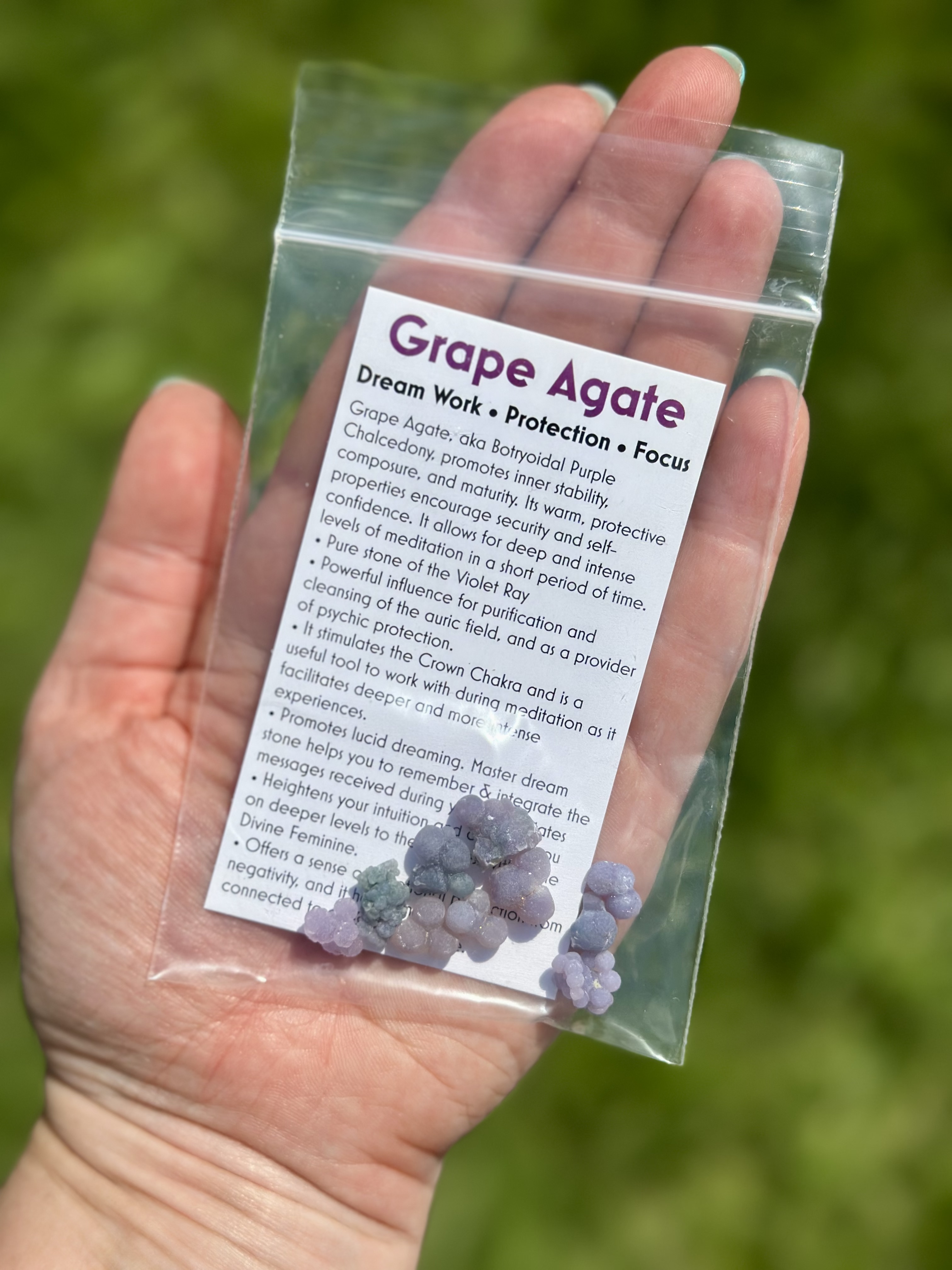 Raw Grape Agate Stone (Purple Botryoidal Chalcedony) from Indonesia