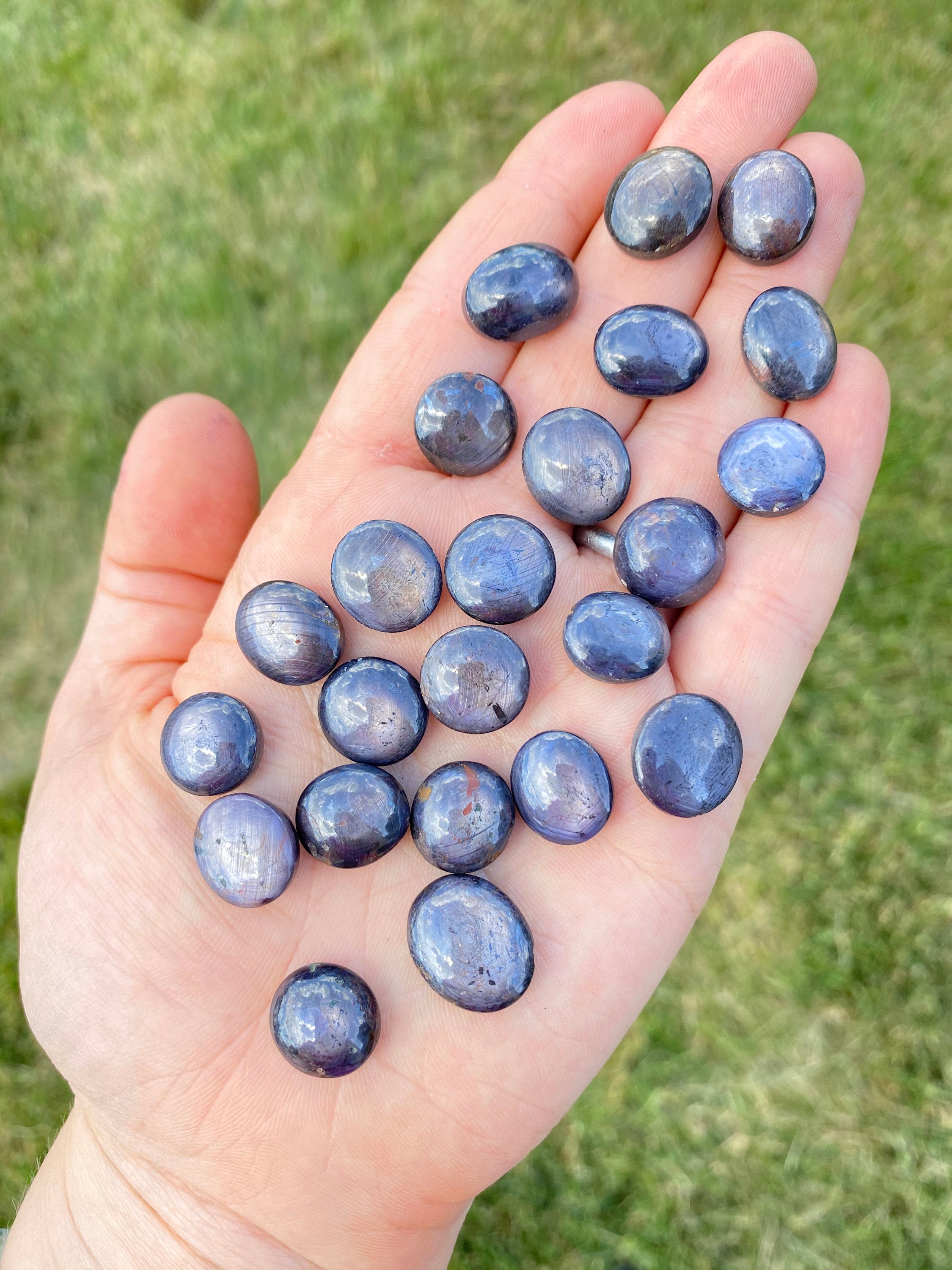 Blauer Saphir Trommelstein (Klasse AAA) natürlicher blauer Saphir aus Indien - Bild 12 von 12