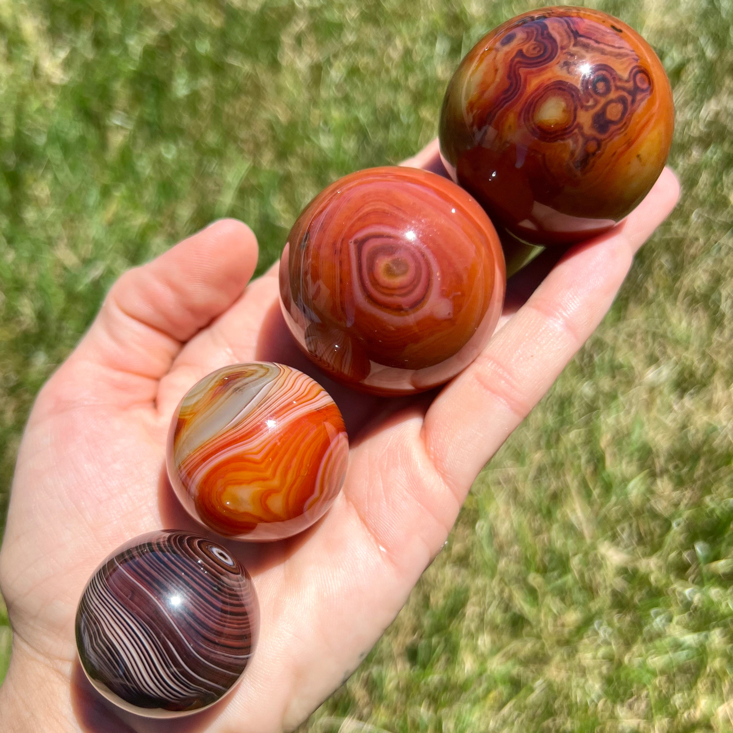 Sardonyx Kugel, natürliche Sardonyx aus Sri Lanka - Bild 13 von 50