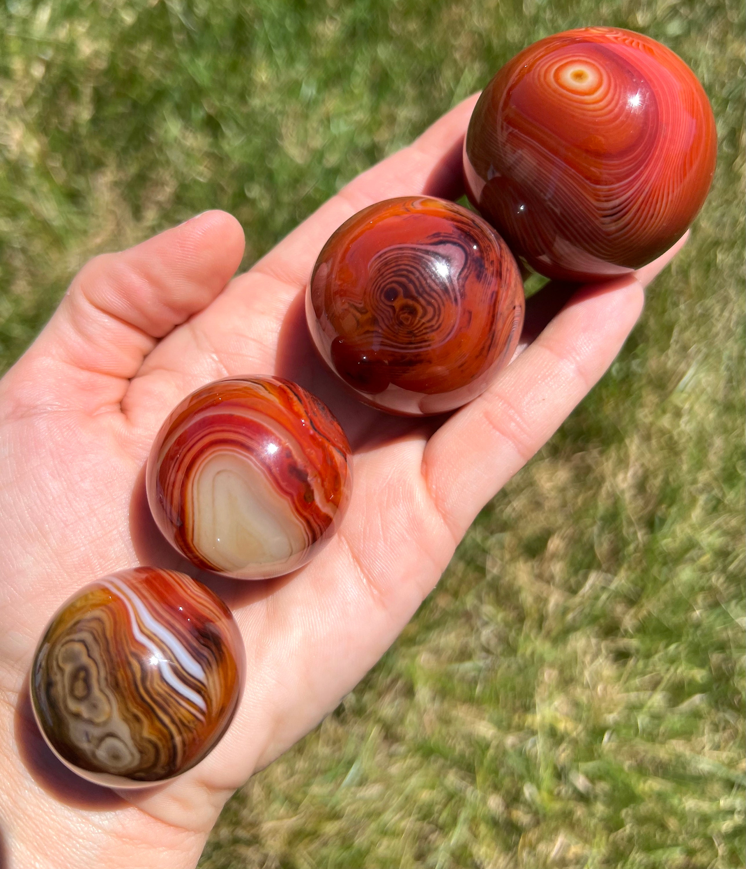 Sardonyx Kugel, natürliche Sardonyx aus Sri Lanka - Bild 12 von 50