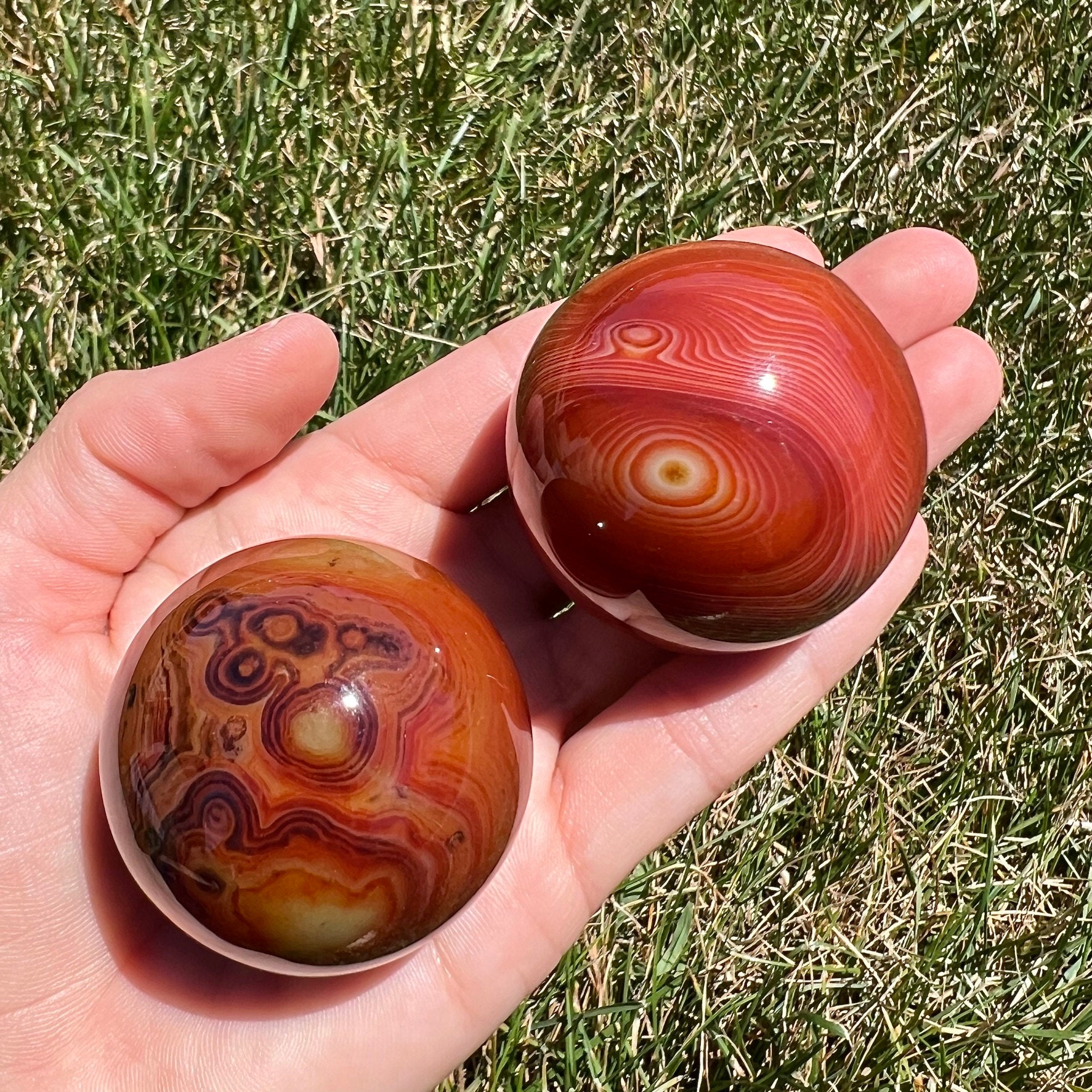 Sardonyx Kugel, natürliche Sardonyx aus Sri Lanka - Bild 19 von 50