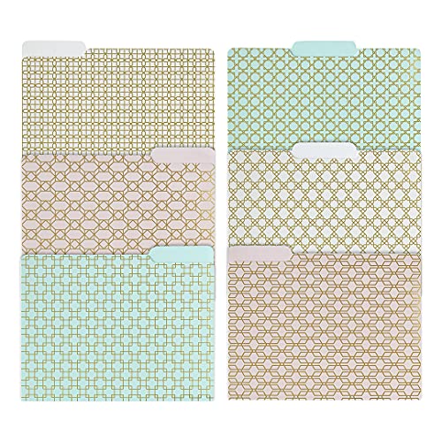Blu Monaco Decorative File Folders - Set of 12