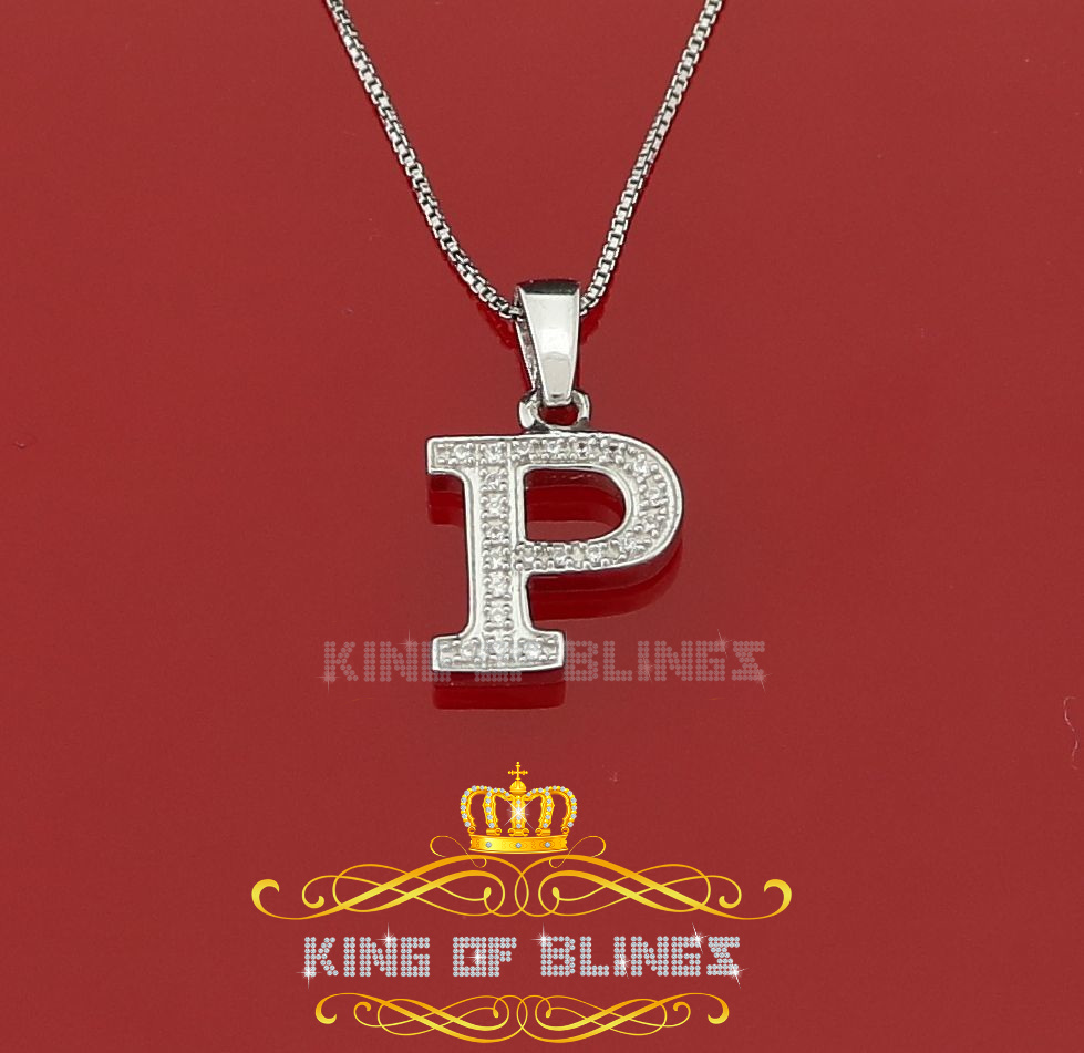 Dije Dije Blanco Moda Colgante Dije Inicial Plata Esterlina Real 0,10 quilates - Imagen 148 de 257