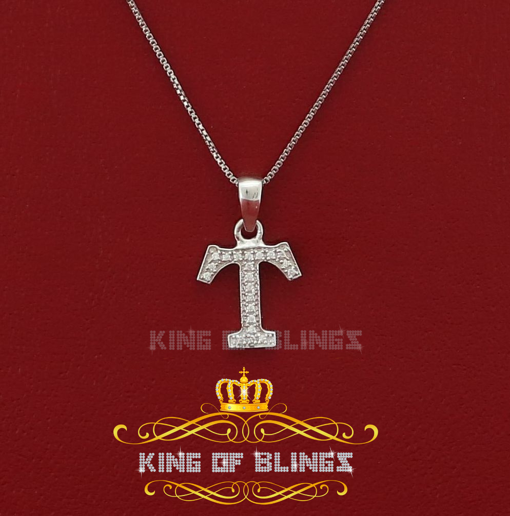 Dije Dije Blanco Moda Colgante Dije Inicial Plata Esterlina Real 0,10 quilates - Imagen 195 de 257