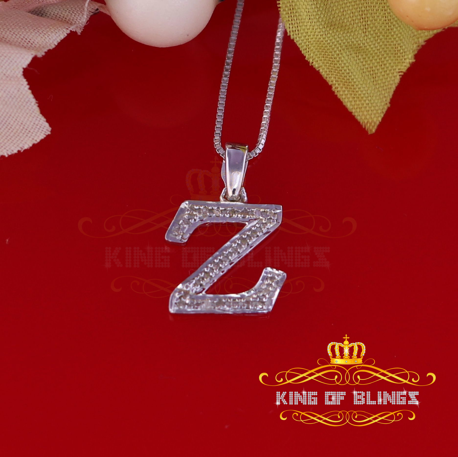 Dije Dije Blanco Moda Colgante Dije Inicial Plata Esterlina Real 0,10 quilates - Imagen 249 de 257