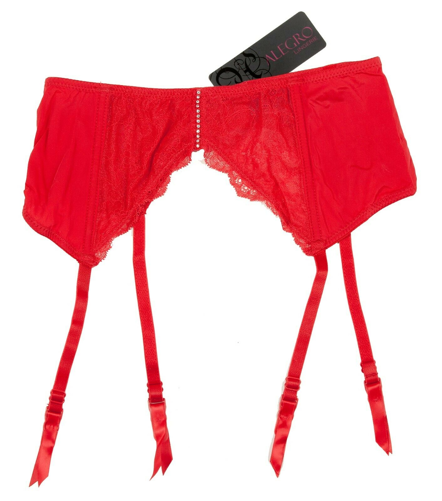 Alegro Lingerie Guilty Pleasure Lace detail Satin Garter Belt 9050E | eBay