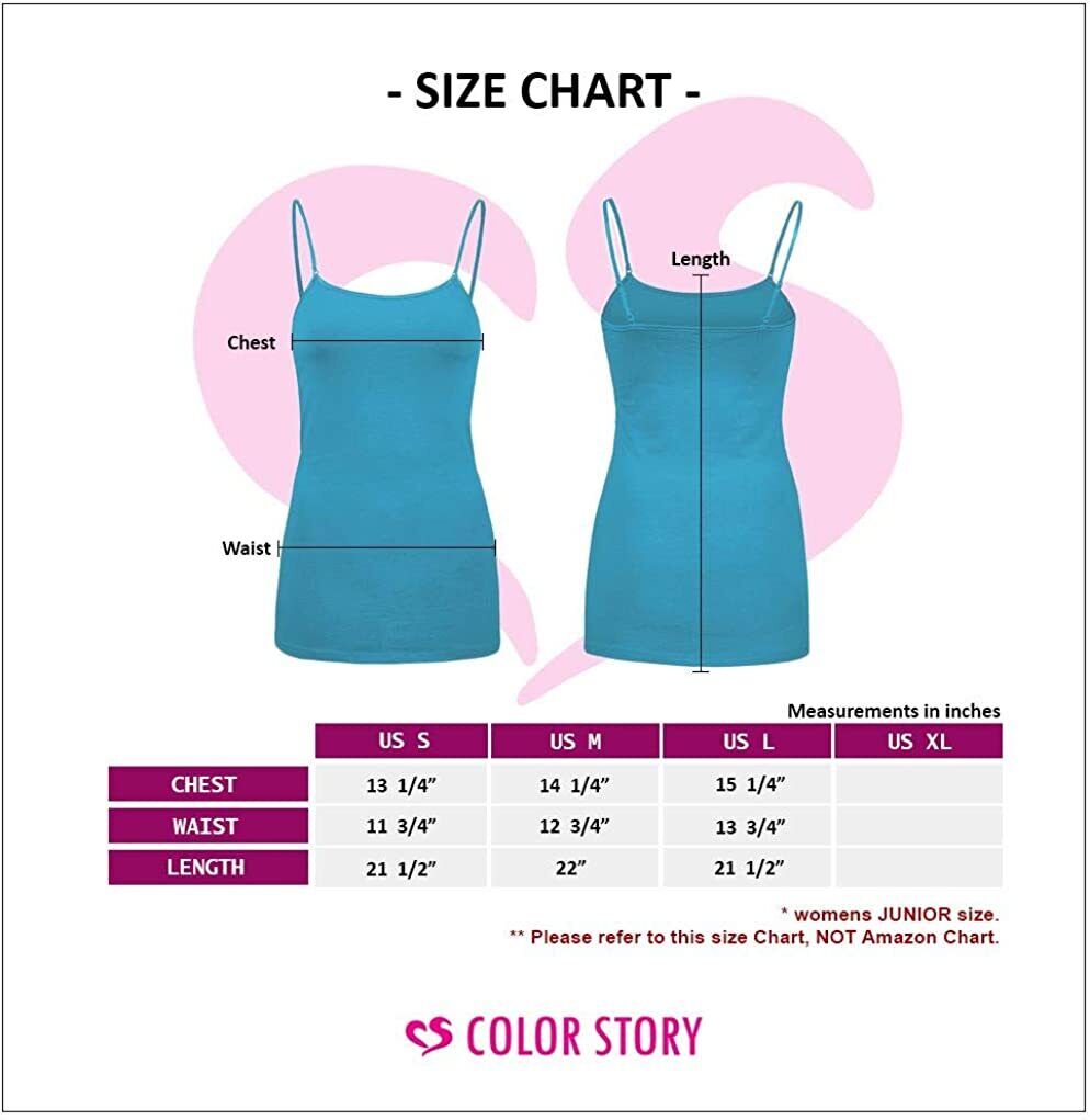 Color Story Womens Casual Basic Cotton Camisole