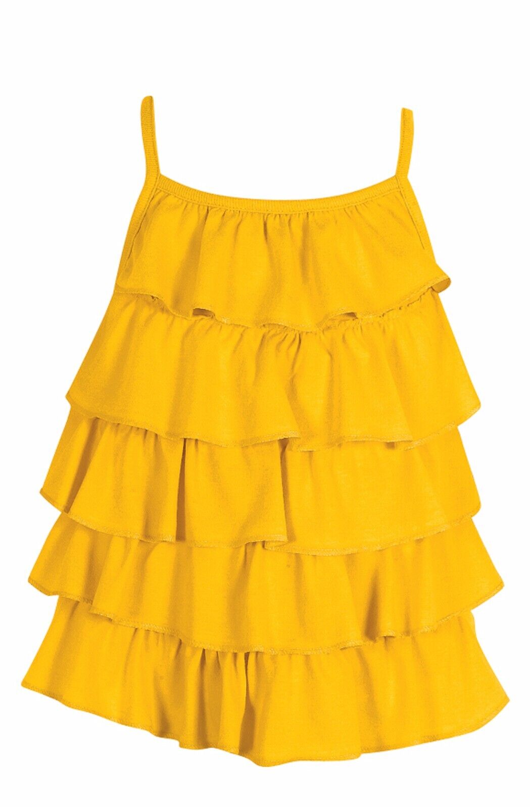 Kid Girl's Bubble Ruffle Tier Summer Crop Top 27VX