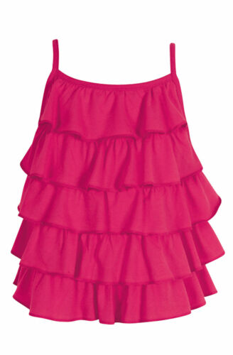 Kid Girl's Bubble Ruffle Tier Summer Crop Top 27VX