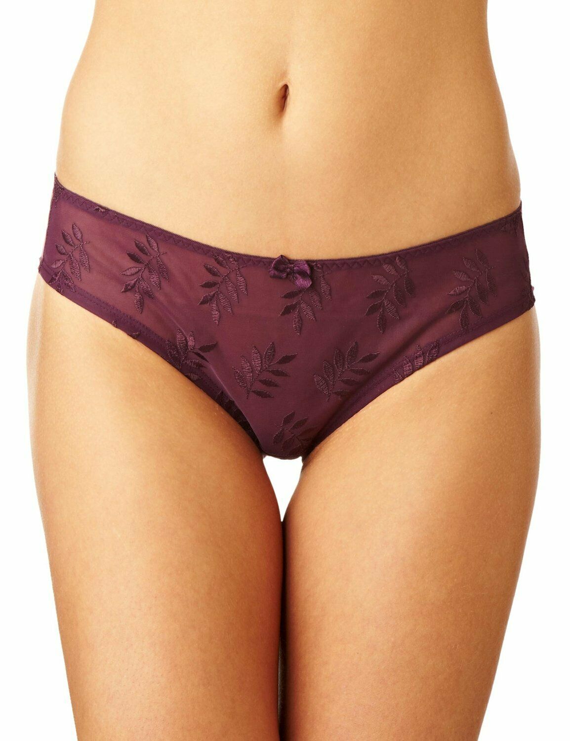 Panache Tango Embroidered Mesh Front Bikini Brief Panty 3255 Many Colors