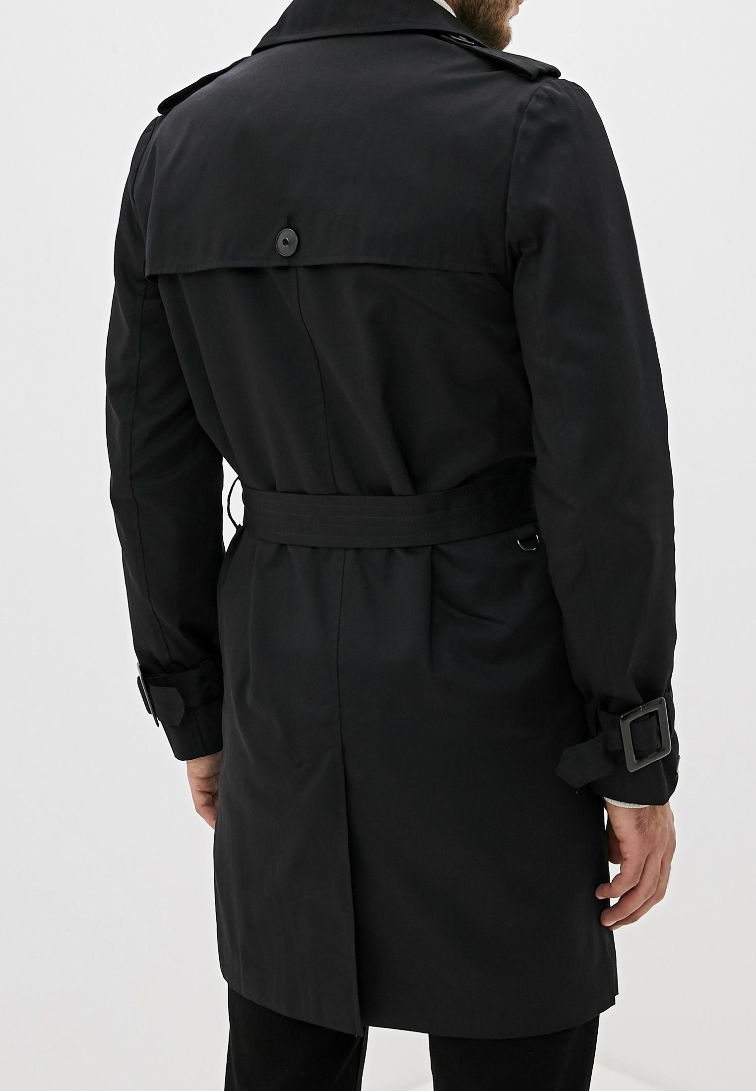 Black Men's Trench Raincoat Fall Rain Doublebrested Coat | eBay