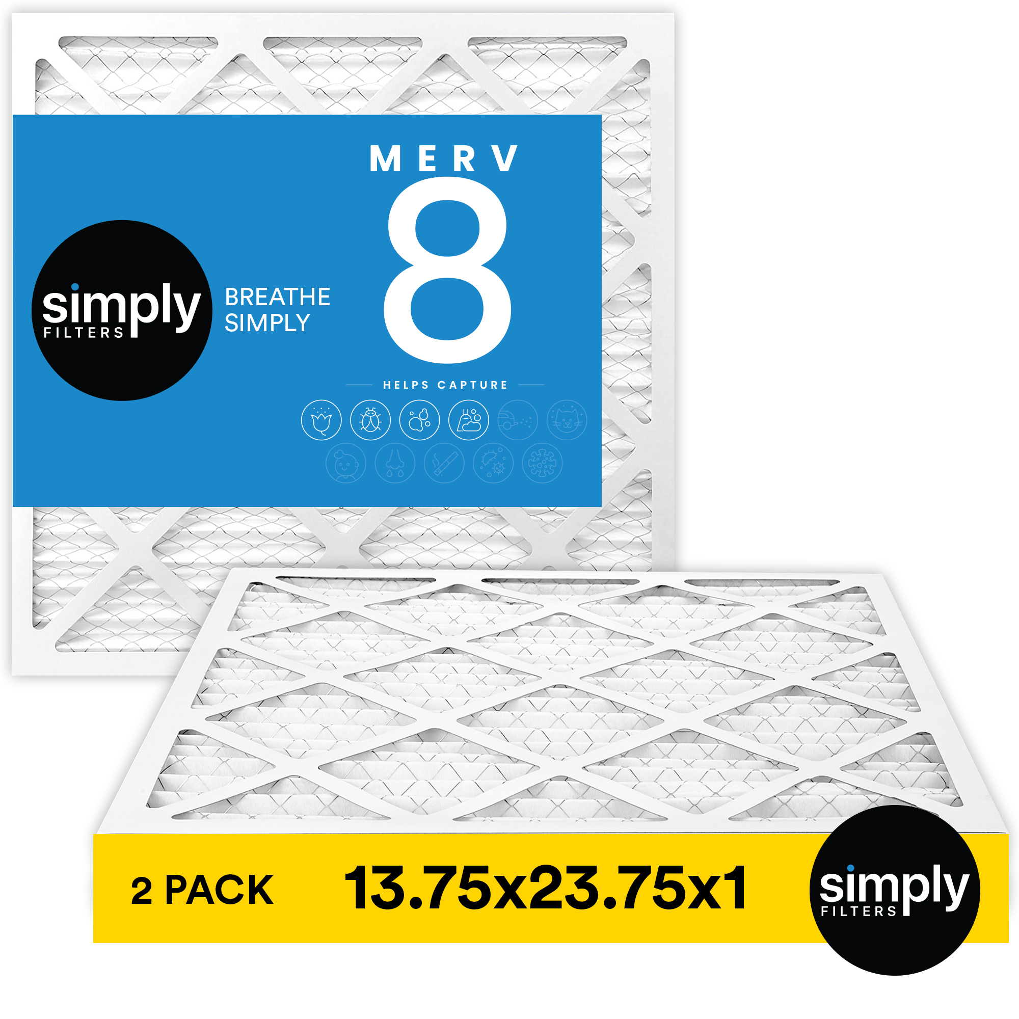 Simply Filters 13.75x23.75x1 MERV 8, MPR 600, AC Furnace HVAC Air Filter - Picture 9 of 56