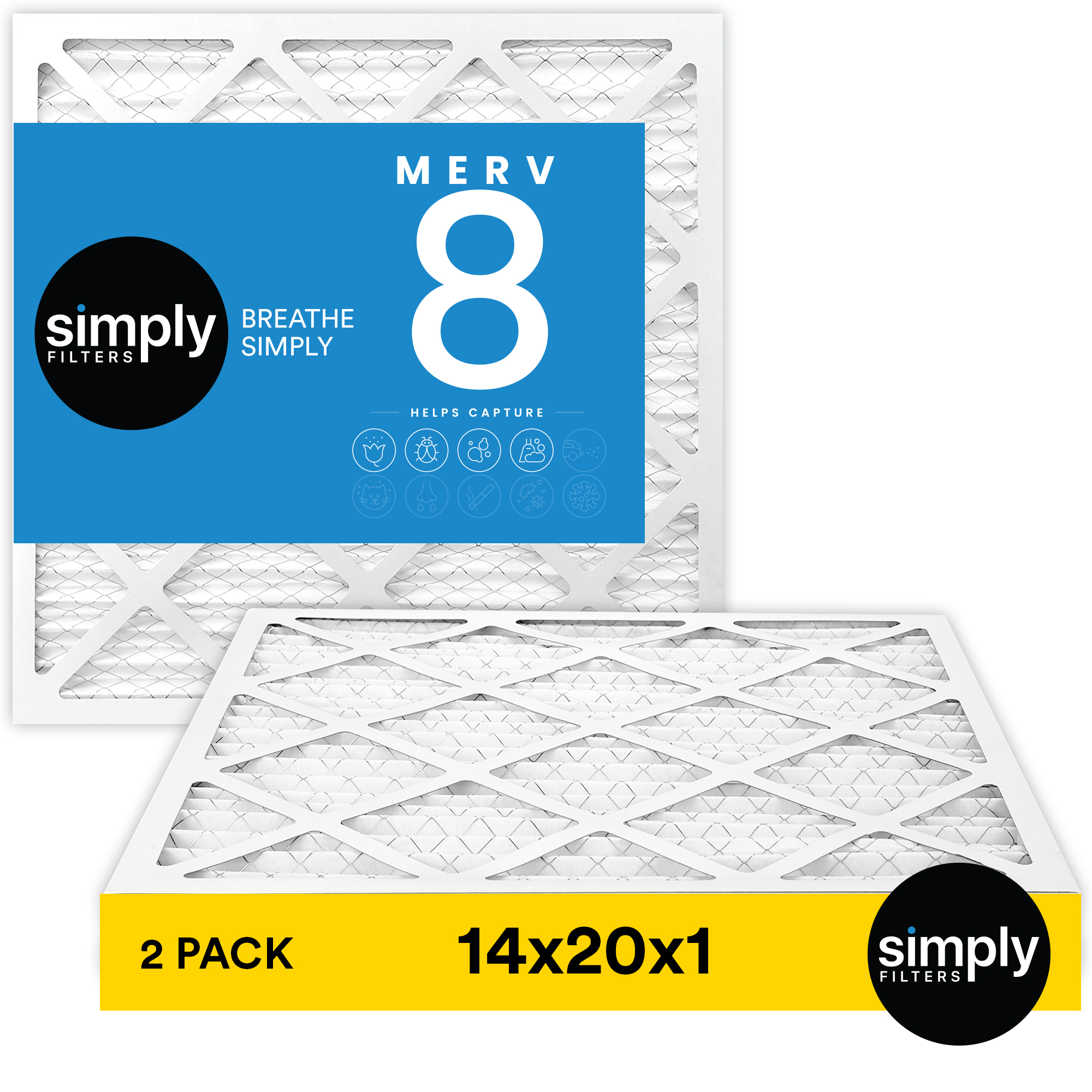 Simply Filters 14x20x1 MERV 8, MPR 600, AC Furnace HVAC Air Filter - Picture 9 of 56
