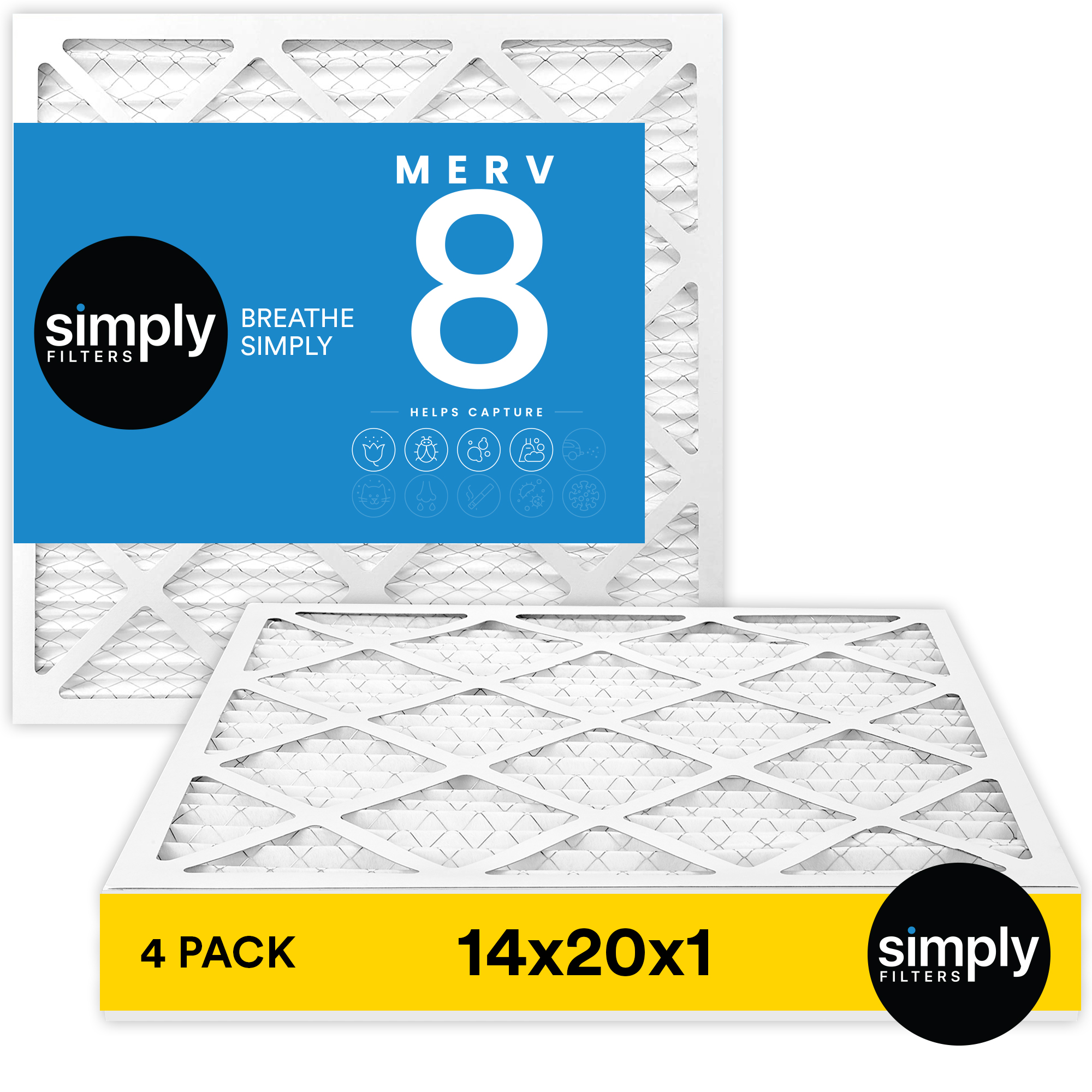 Simply Filters 14x20x1 MERV 8, MPR 600, AC Furnace HVAC Air Filter - Picture 17 of 56
