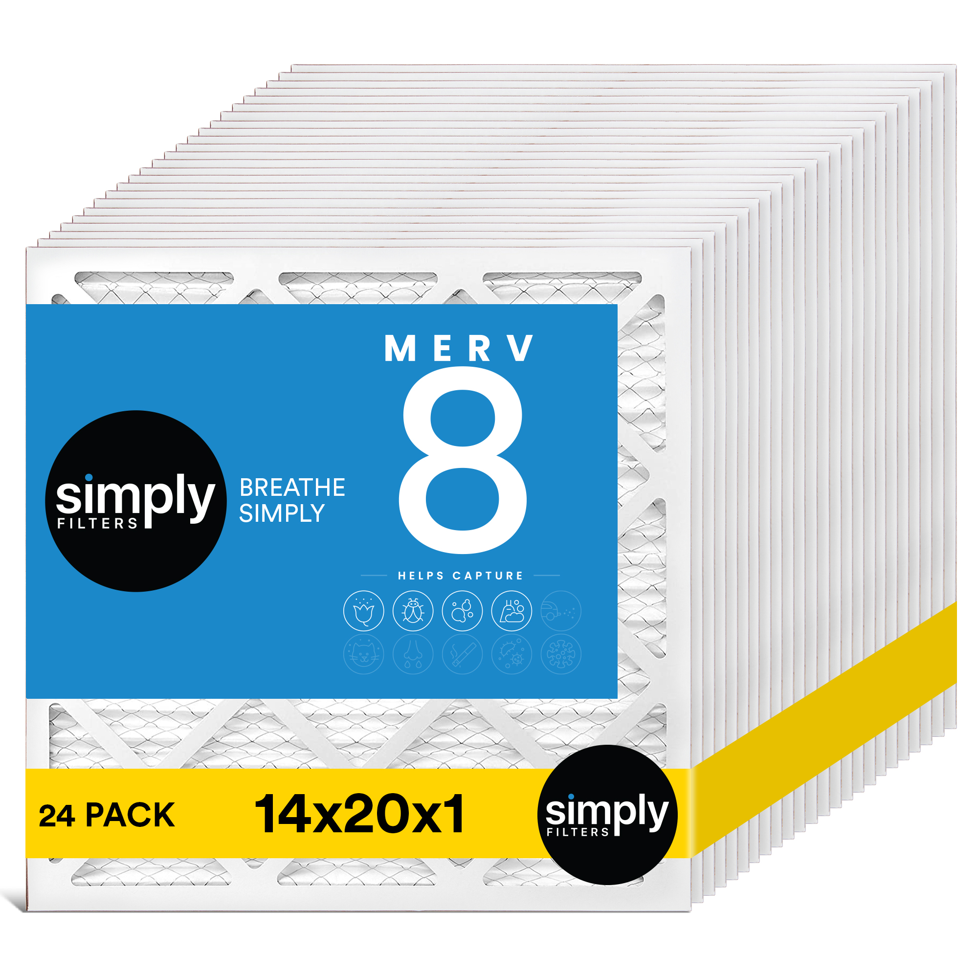 Simply Filters 14x20x1 MERV 8, MPR 600, AC Furnace HVAC Air Filter - Picture 49 of 56