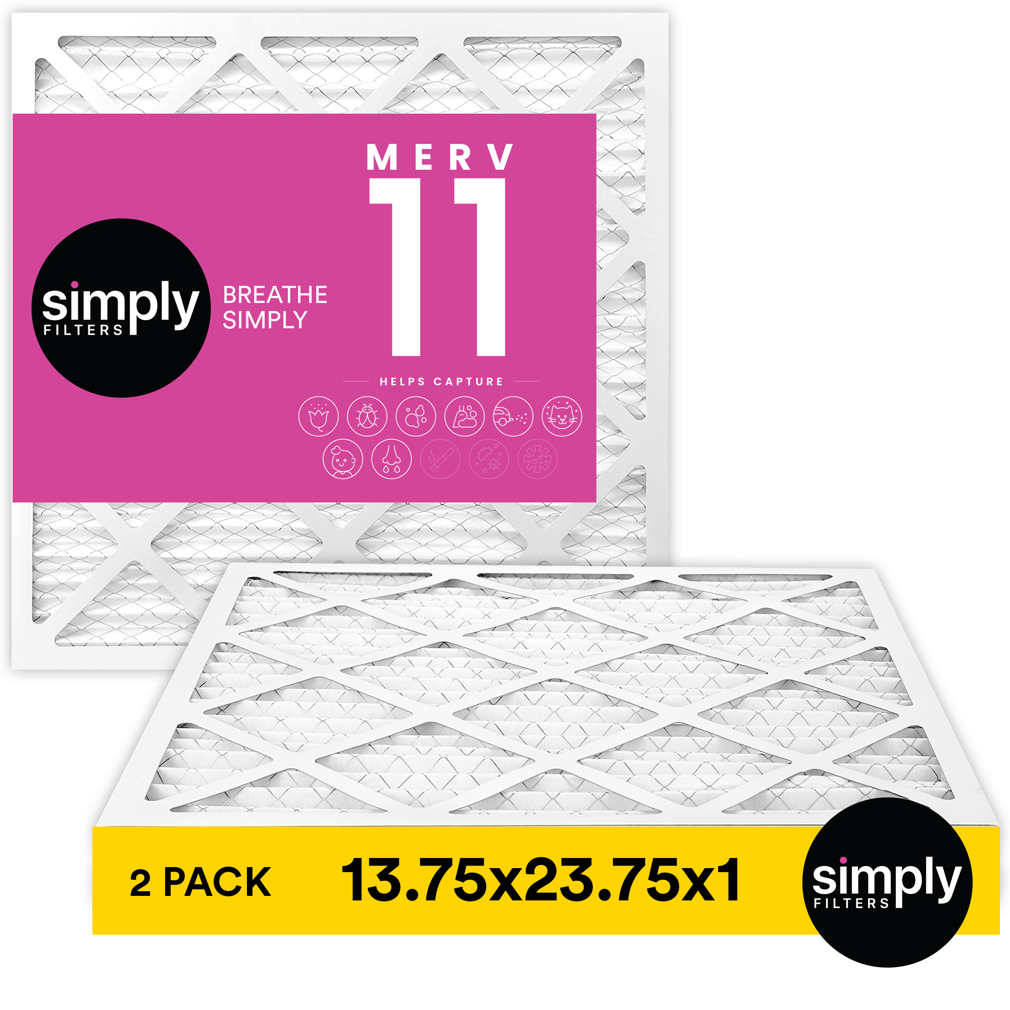 Simply Filters 13.75x23.75x1 MERV 11, MPR 1000, AC Furnace HVAC Air Filter - Picture 9 of 56