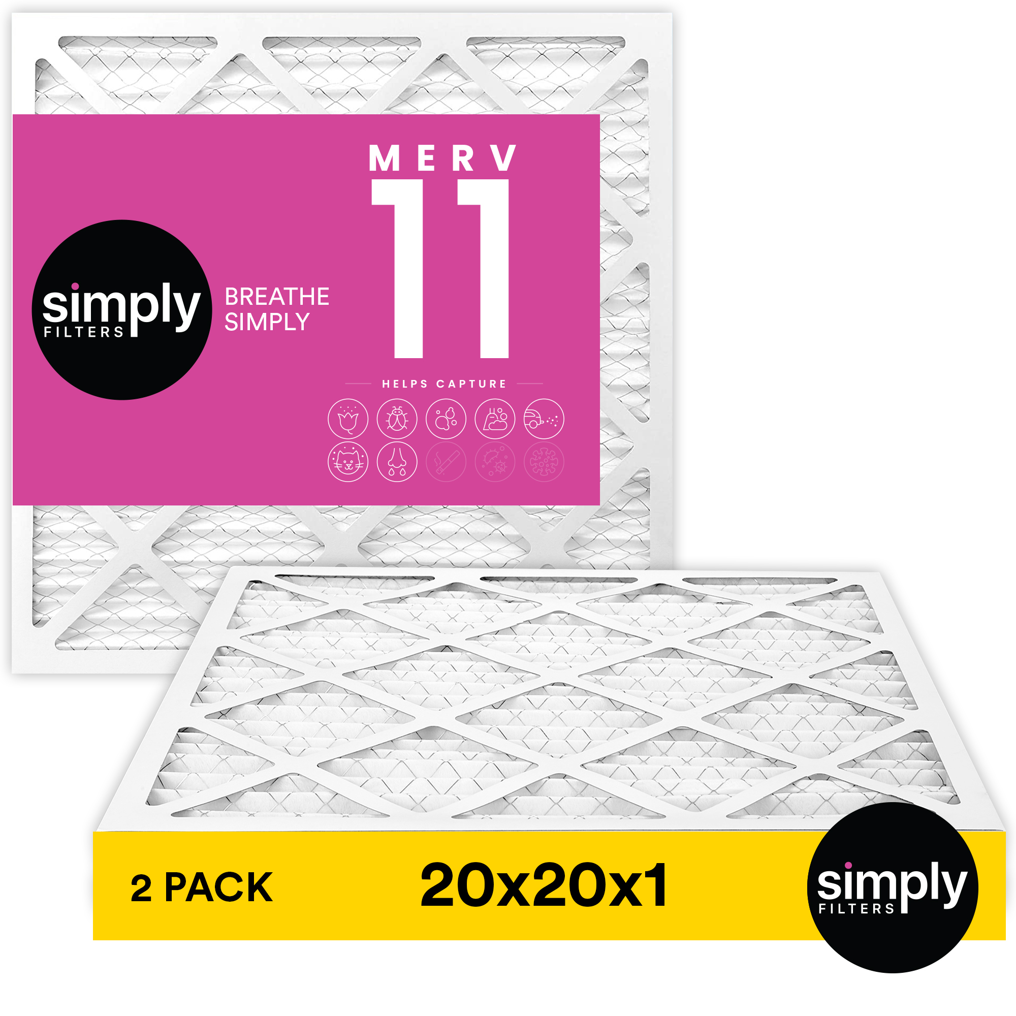 Simply Filters 20x20x1 MERV 11, MPR 1000, AC Furnace HVAC Air Filter - Picture 9 of 56