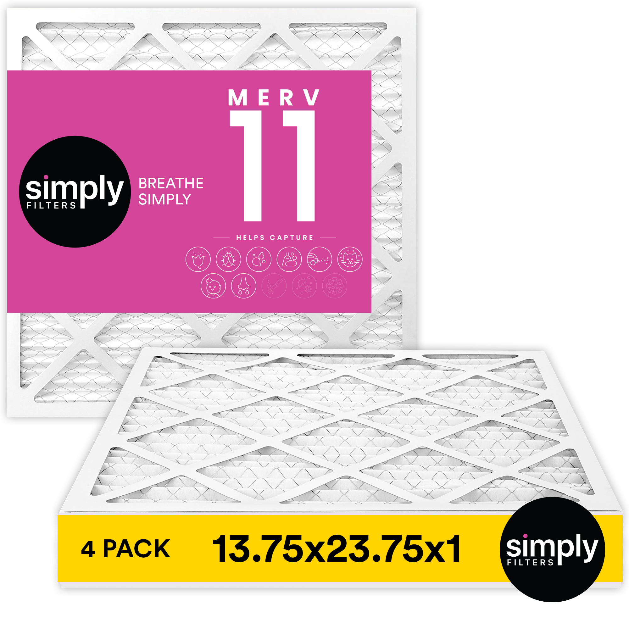 Simply Filters 13.75x23.75x1 MERV 11, MPR 1000, AC Furnace HVAC Air Filter - Picture 17 of 56