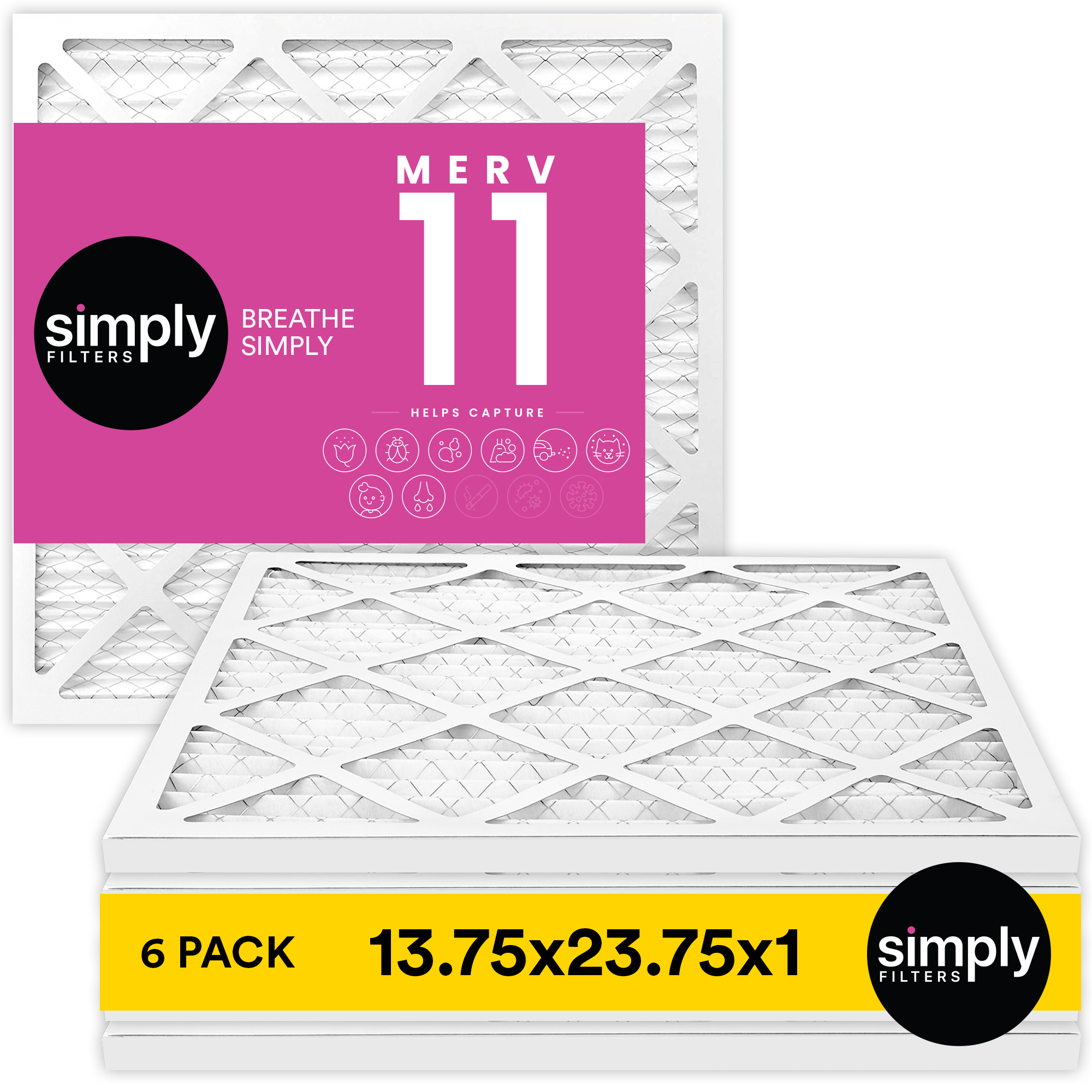 Simply Filters 13.75x23.75x1 MERV 11, MPR 1000, AC Furnace HVAC Air Filter - Picture 25 of 56