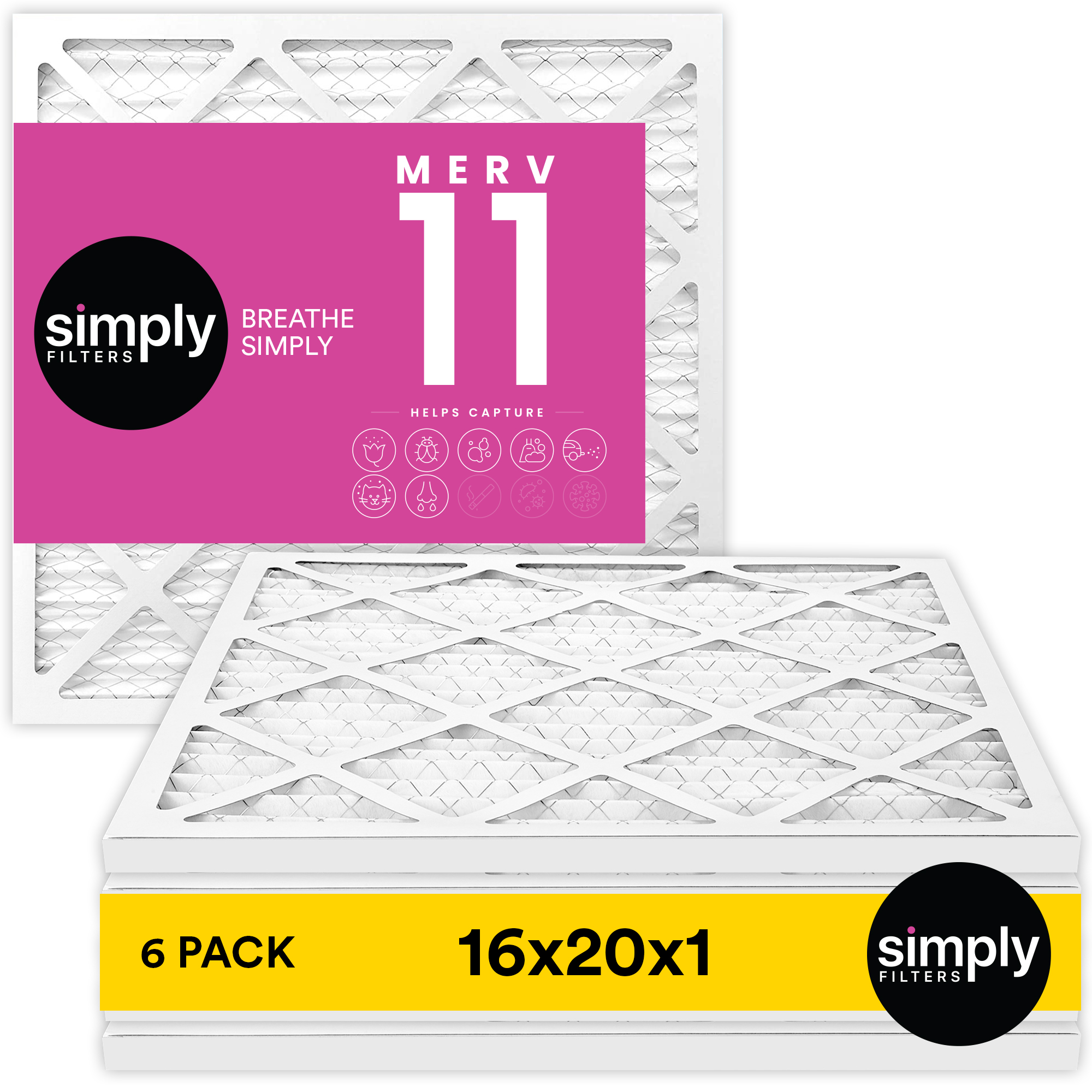 Simply Filters 16x20x1 MERV 11, MPR 1000, AC Furnace HVAC Air Filter - Picture 25 of 56