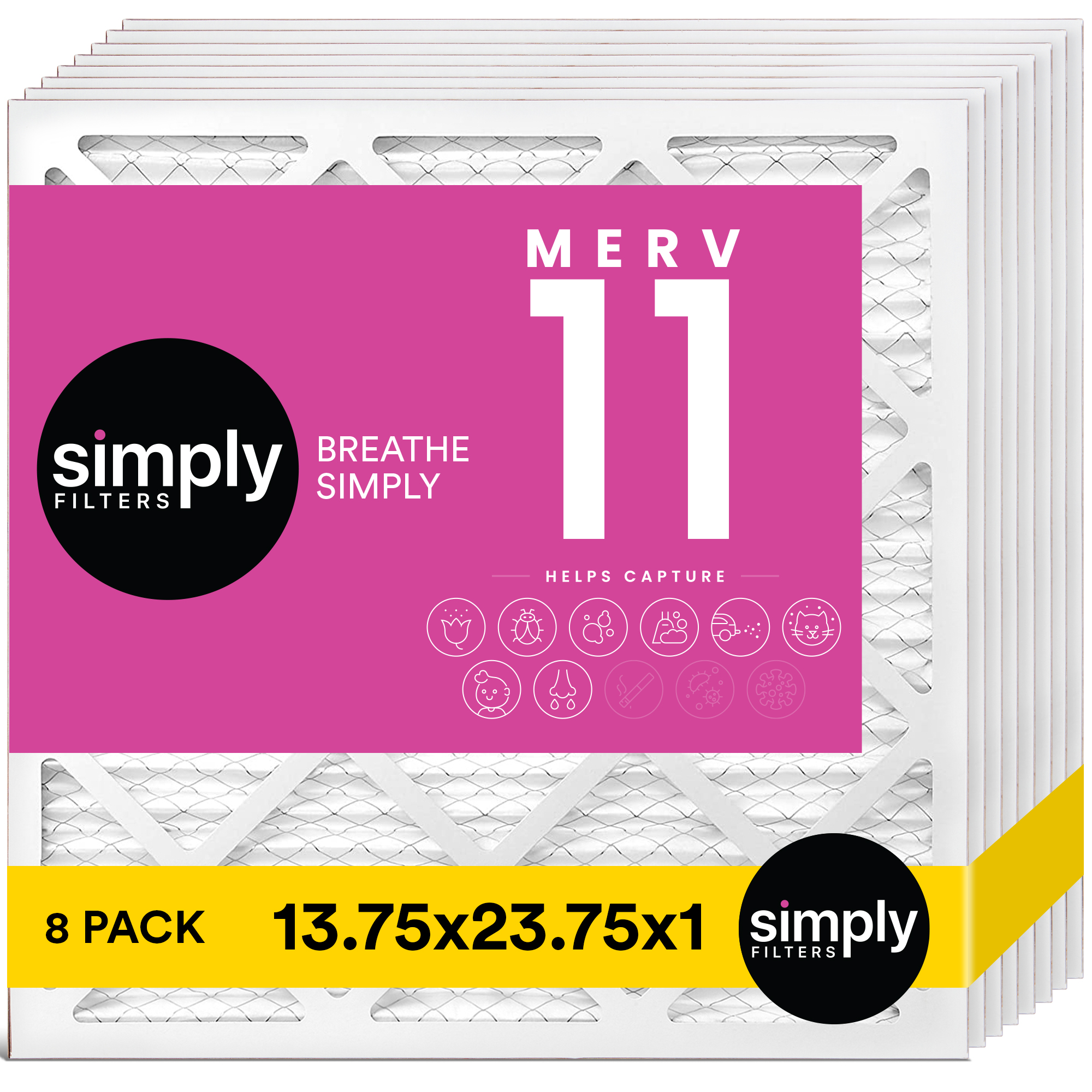 Simply Filters 13.75x23.75x1 MERV 11, MPR 1000, AC Furnace HVAC Air Filter - Picture 33 of 56