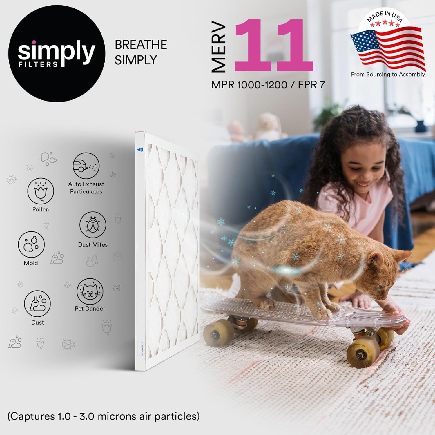 Simply Filters 16x20x1 MERV 11, MPR 1000, AC Furnace HVAC Air Filter - Picture 35 of 56