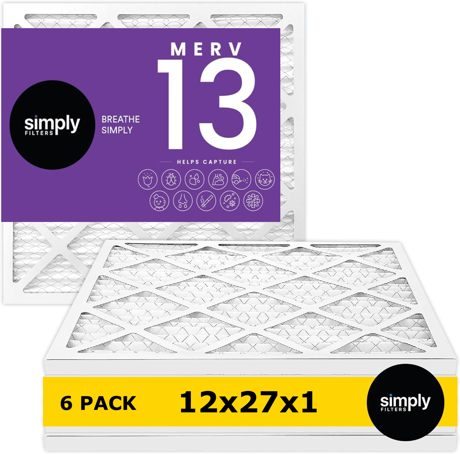 Simply Filters 12x27x1 MERV 13, MPR 1500, AC Furnace HVAC Air Filter - Picture 25 of 56