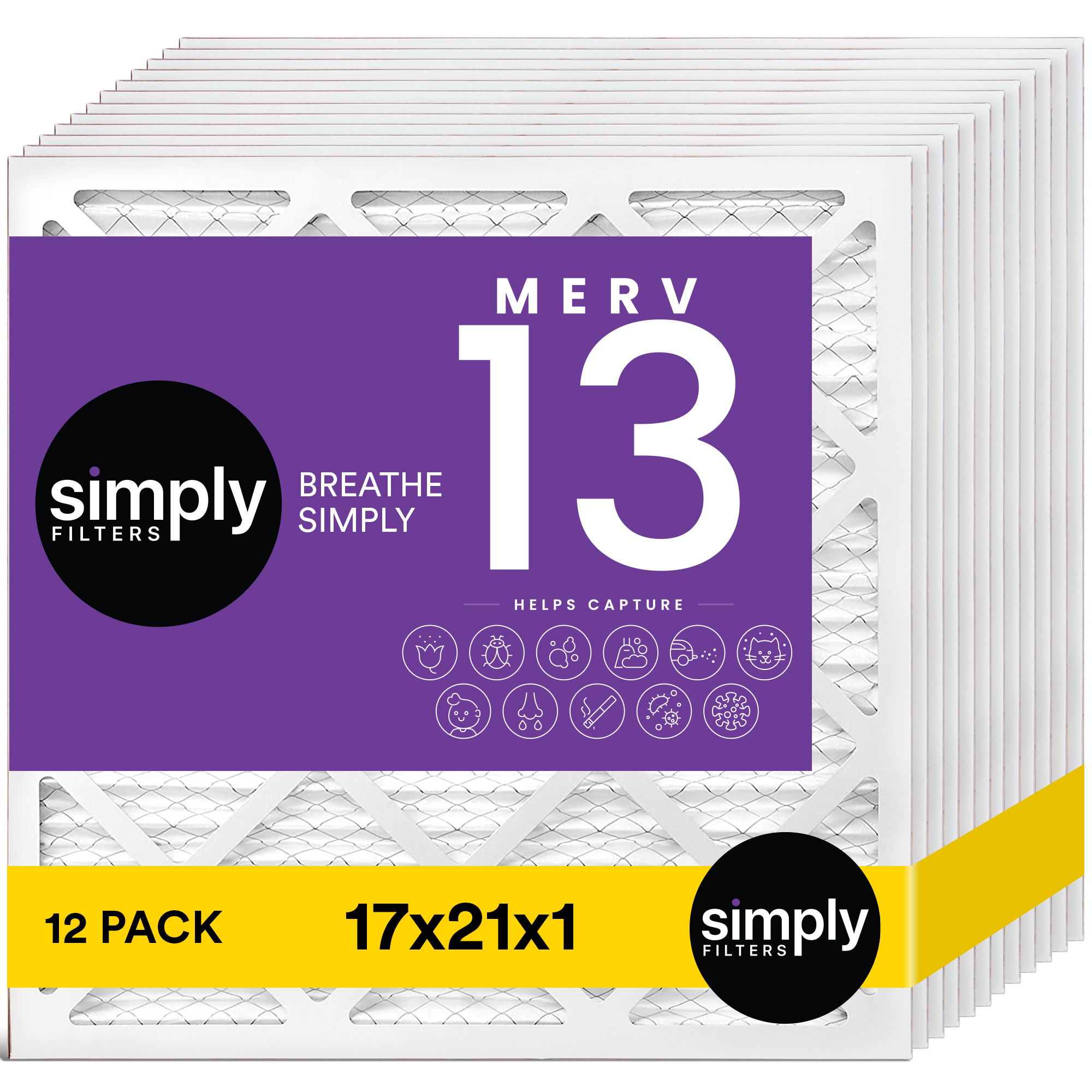 Simply Filters 17x21x1 MERV 13, MPR 1500, AC Furnace HVAC Air Filter - Picture 45 of 60