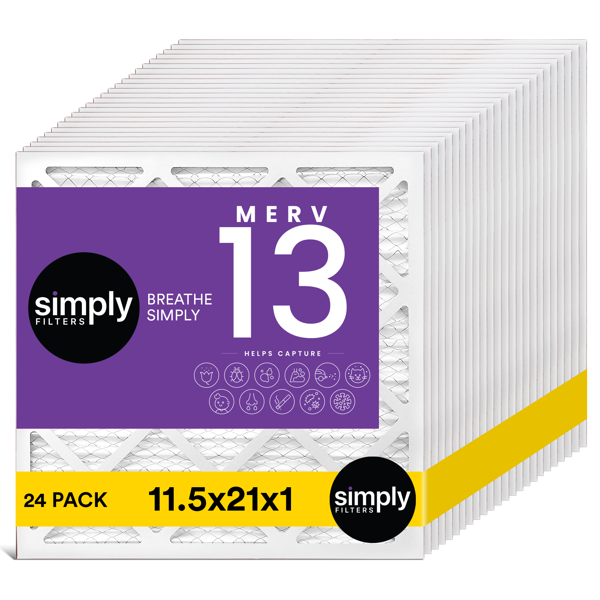 Simply Filters 11.5x21x1 MERV 13, MPR 1500, AC Furnace HVAC Air Filter - Picture 49 of 56