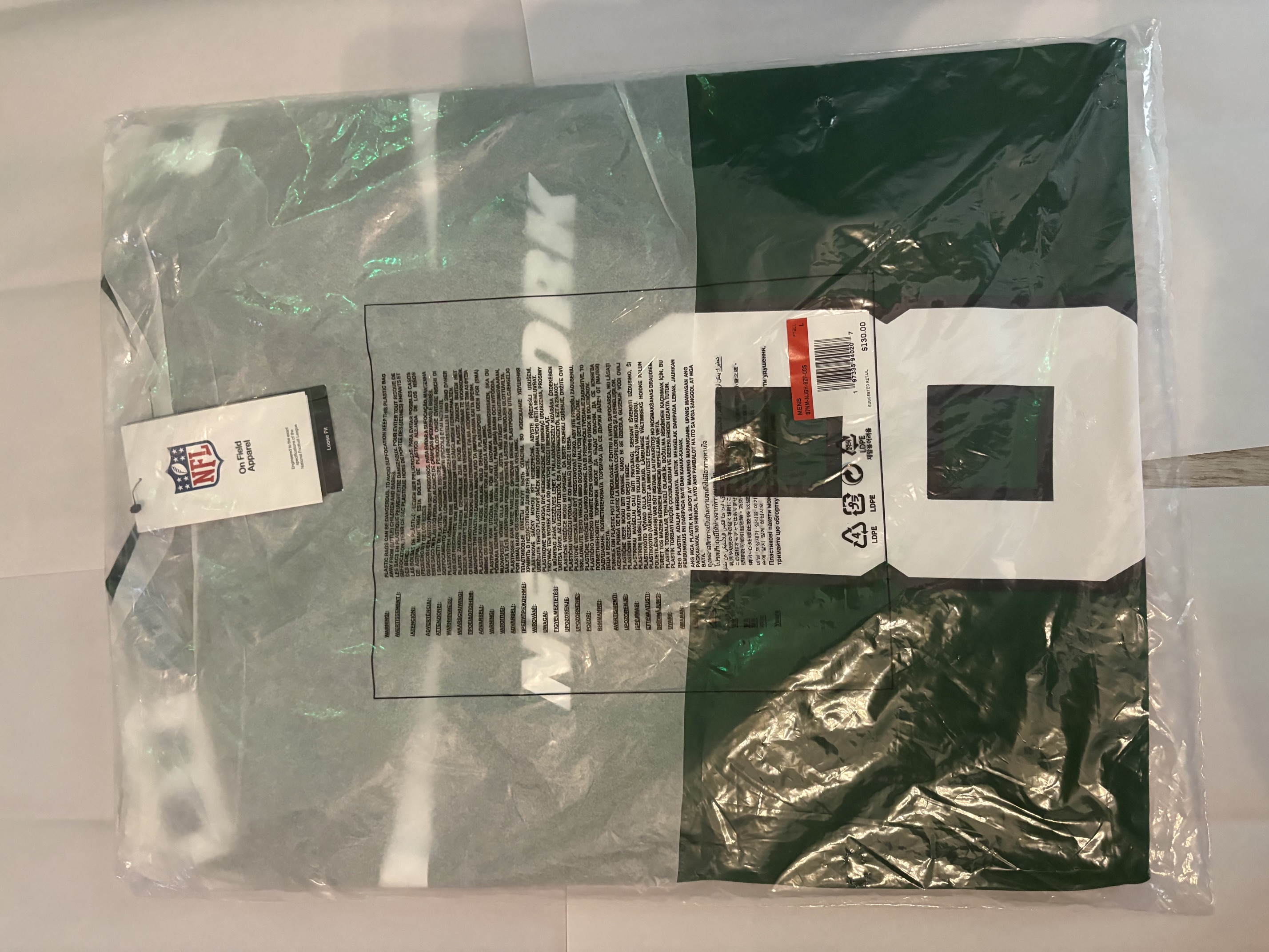 Aaron Rodgers New York Jets Nike Game Jersey #8 – Gotham Green Choose Size