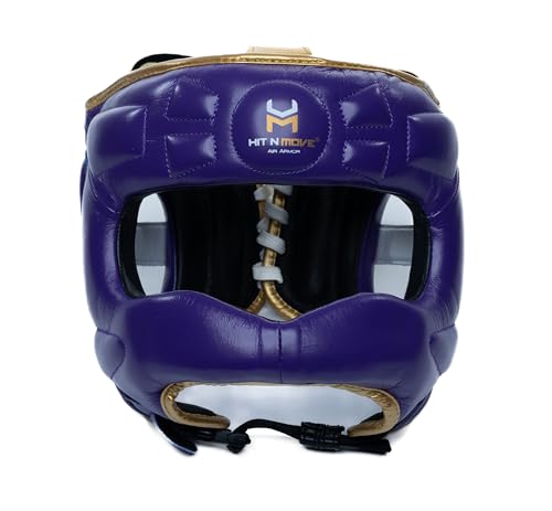 HIT N MOVE Face Saver Boxing Headgear Black Training & Sparring S/M 22.5 In