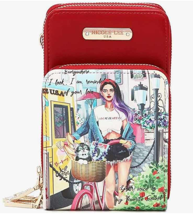 Nicole Lee Multi Zip Phone Case Crossbody Wallet - Picture 9 of 11