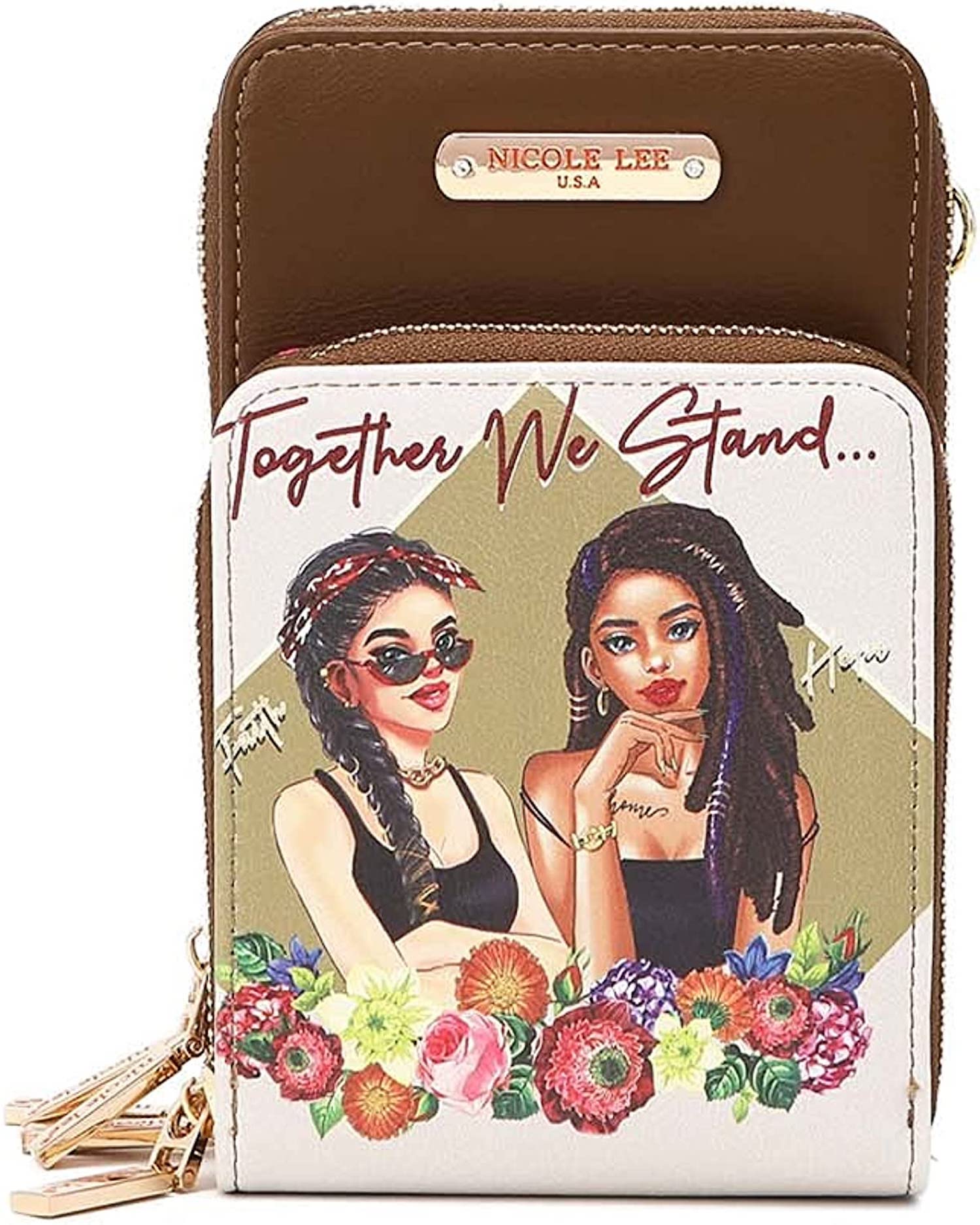 Nicole Lee Multi Zip Phone Case Crossbody Wallet - Picture 11 of 11